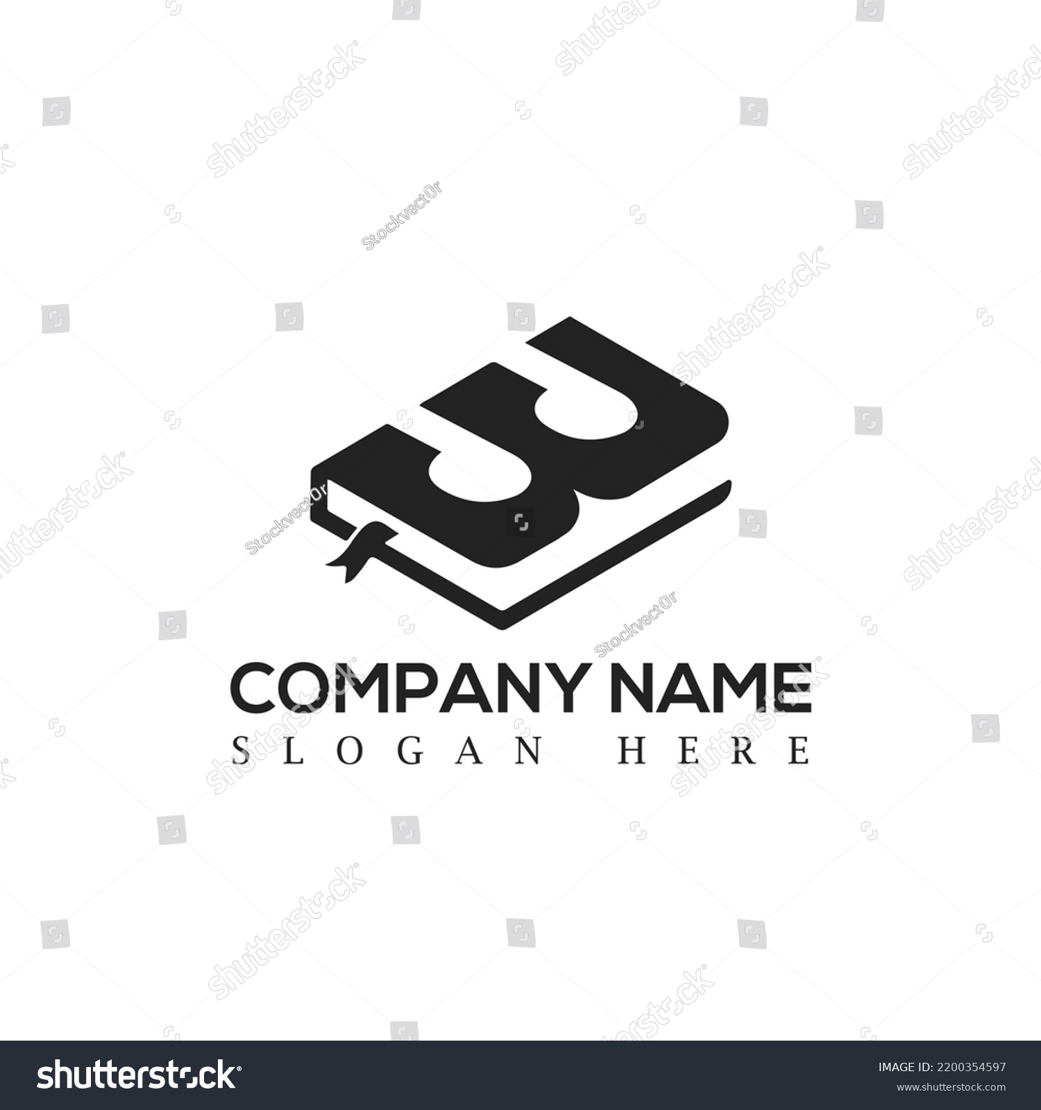 Letter B Book Logo Vector Illustration Stock Vector (Royalty Free ...