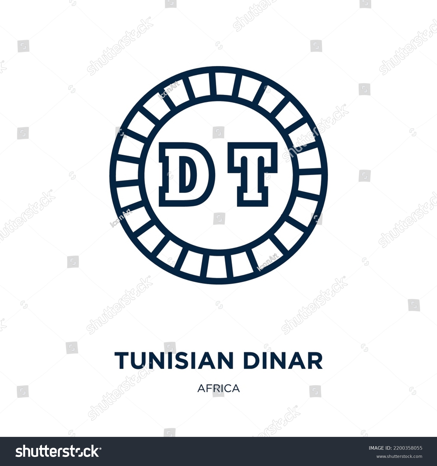 Tunisian Dinar Icon Africa Collection Thin Stock Vector Royalty Free tunisian-dinar-icon-africa-collection-thin-stock-vector-royalty-free