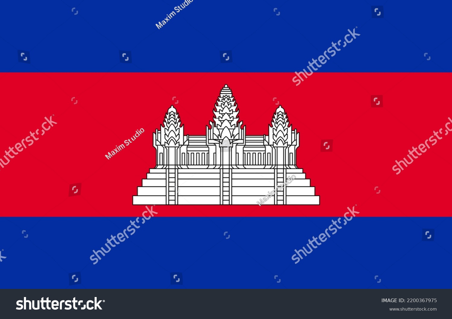 Flag Austroasiatic Peoples Cambodians Khmer People Stock Illustration ...