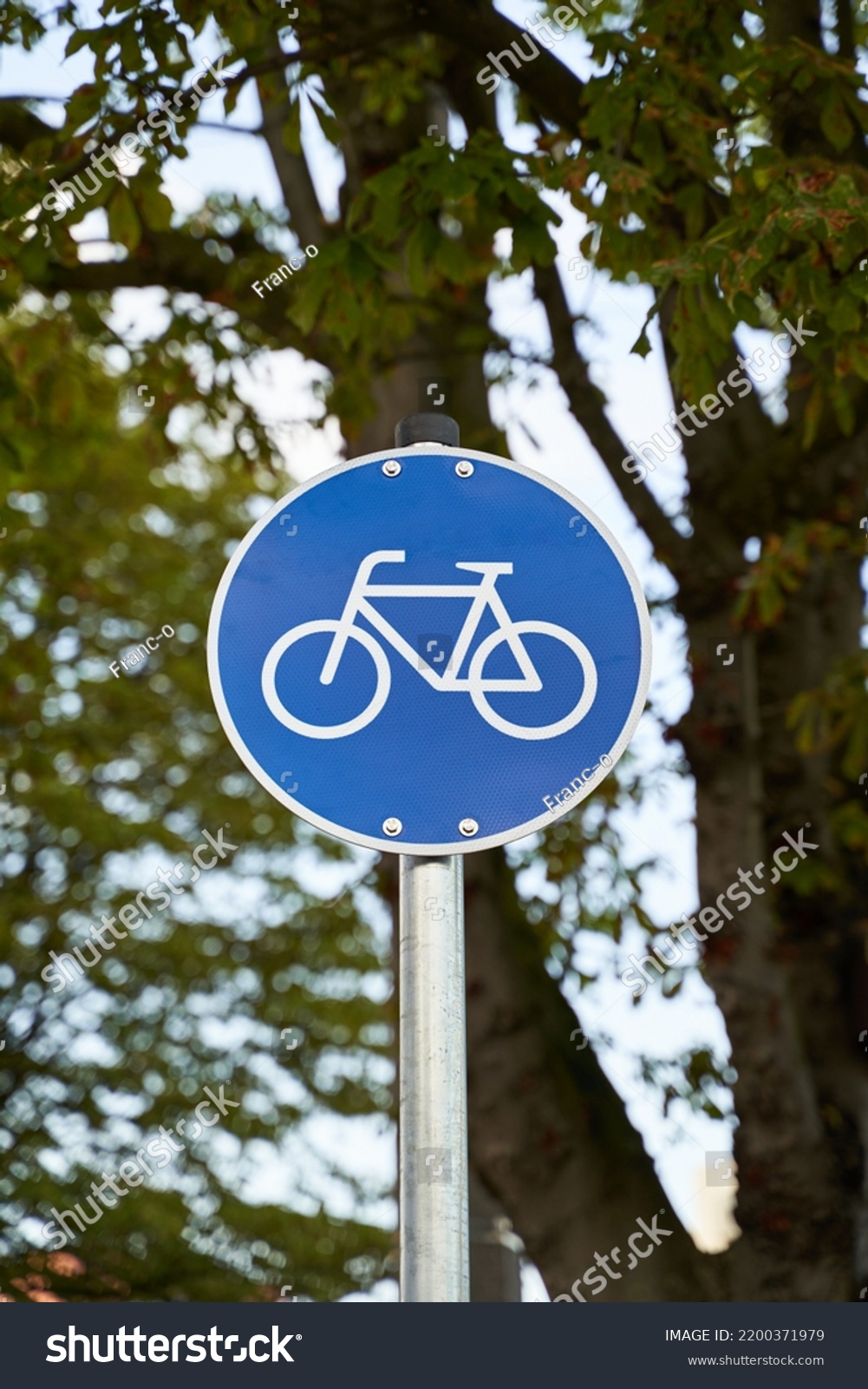 Road Signs Cyclists Bike Visible On Stock Photo 2200371979 | Shutterstock