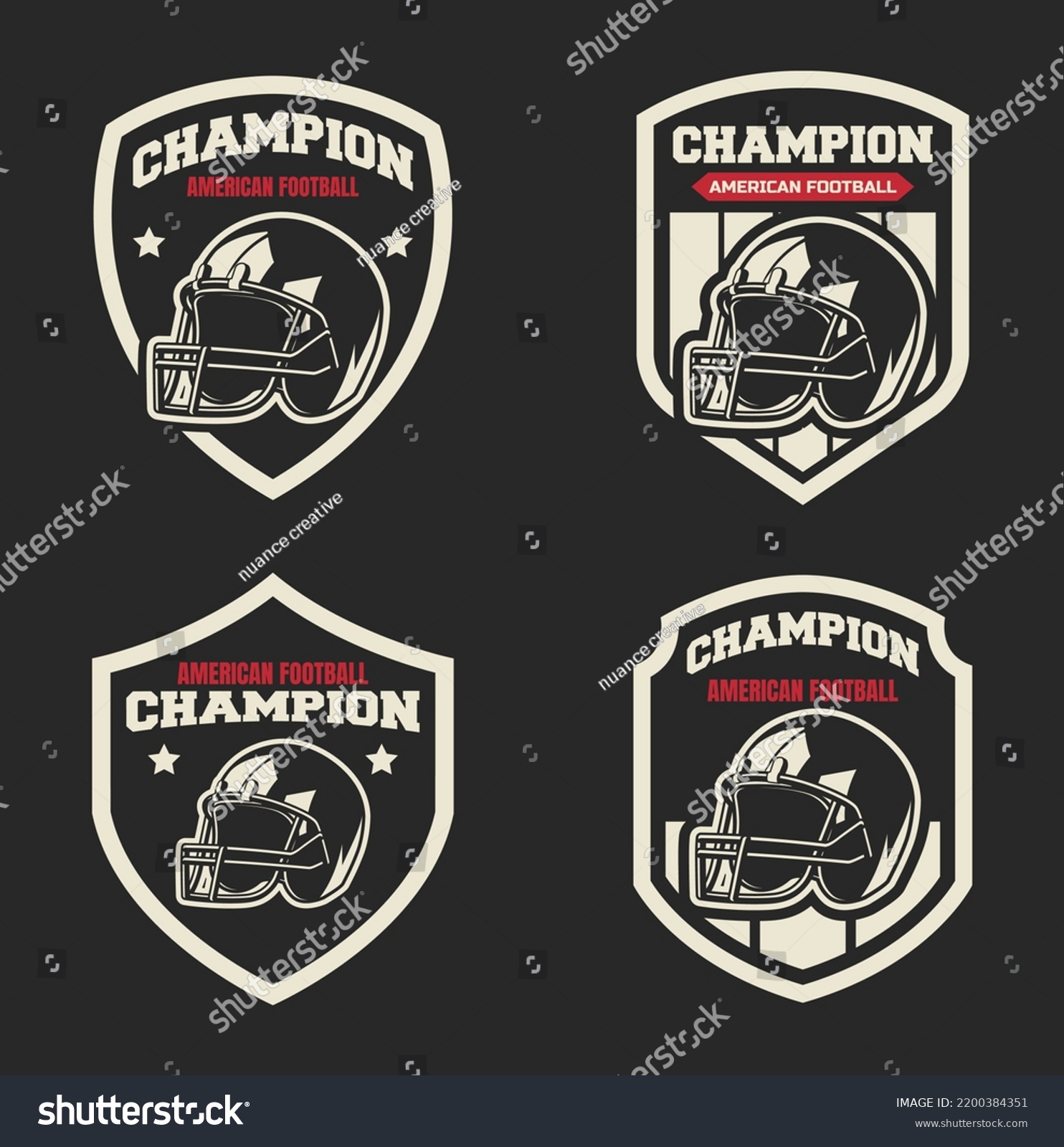 Set Sports Logos Games American Football Stock Vector Royalty Free 2200384351 Shutterstock 9393