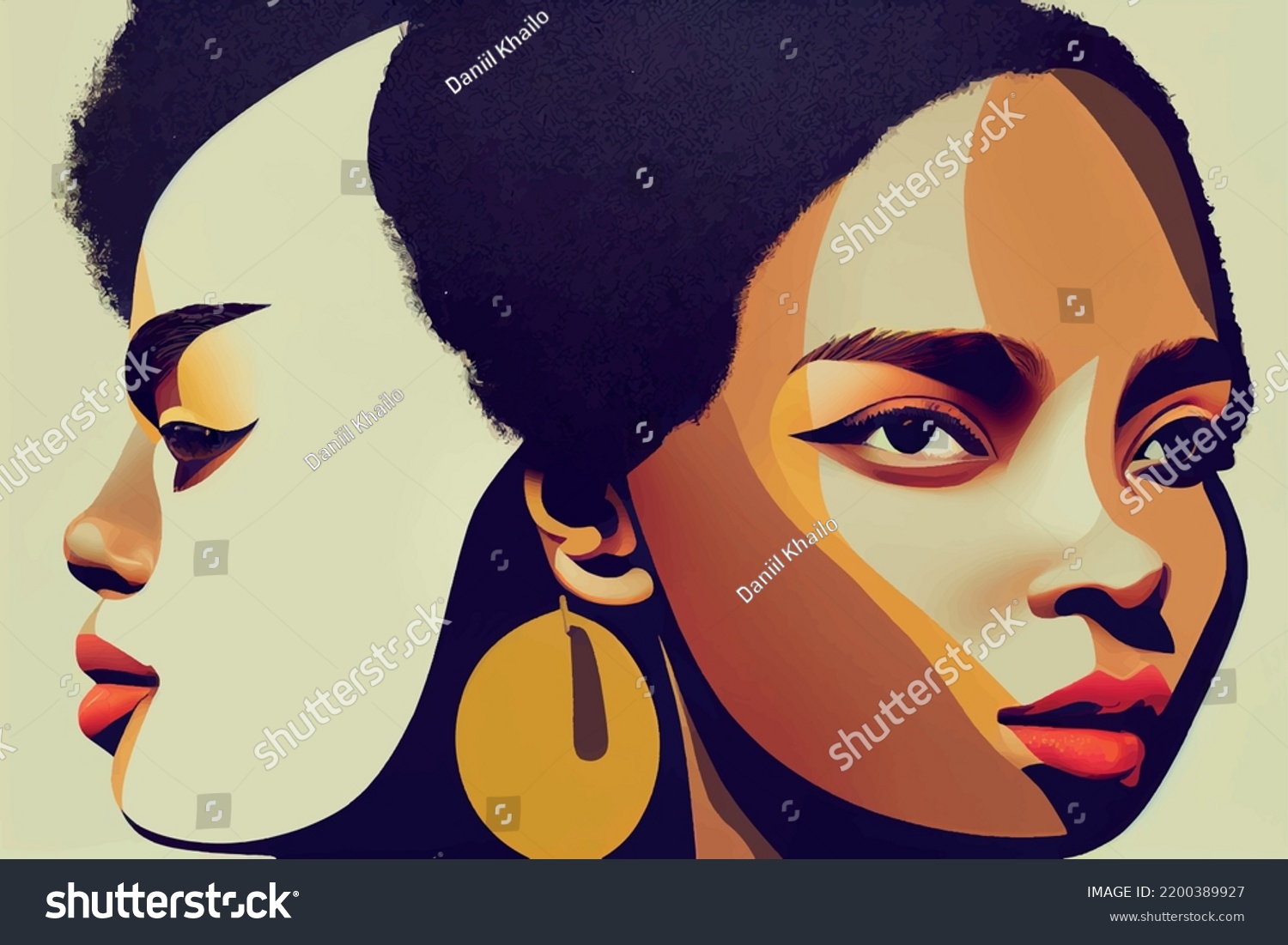 Illustration Containing Colors Faces Different Races Stock Vector Royalty Free 2200389927