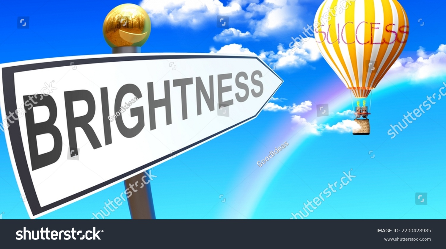 Brightness Leads Success Shown Sign Phrase Stock Illustration ...