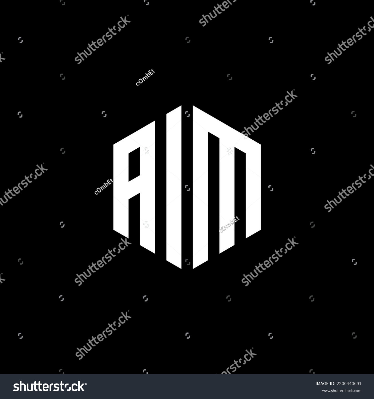 Logo Aim Letter Design Polygon Stock Vector (Royalty Free) 2200440691 ...