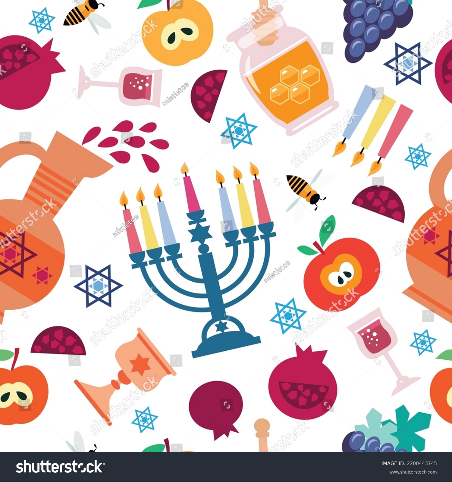 Rosh Hashanah Shana Tova Jewish New Stock Vector (Royalty Free ...