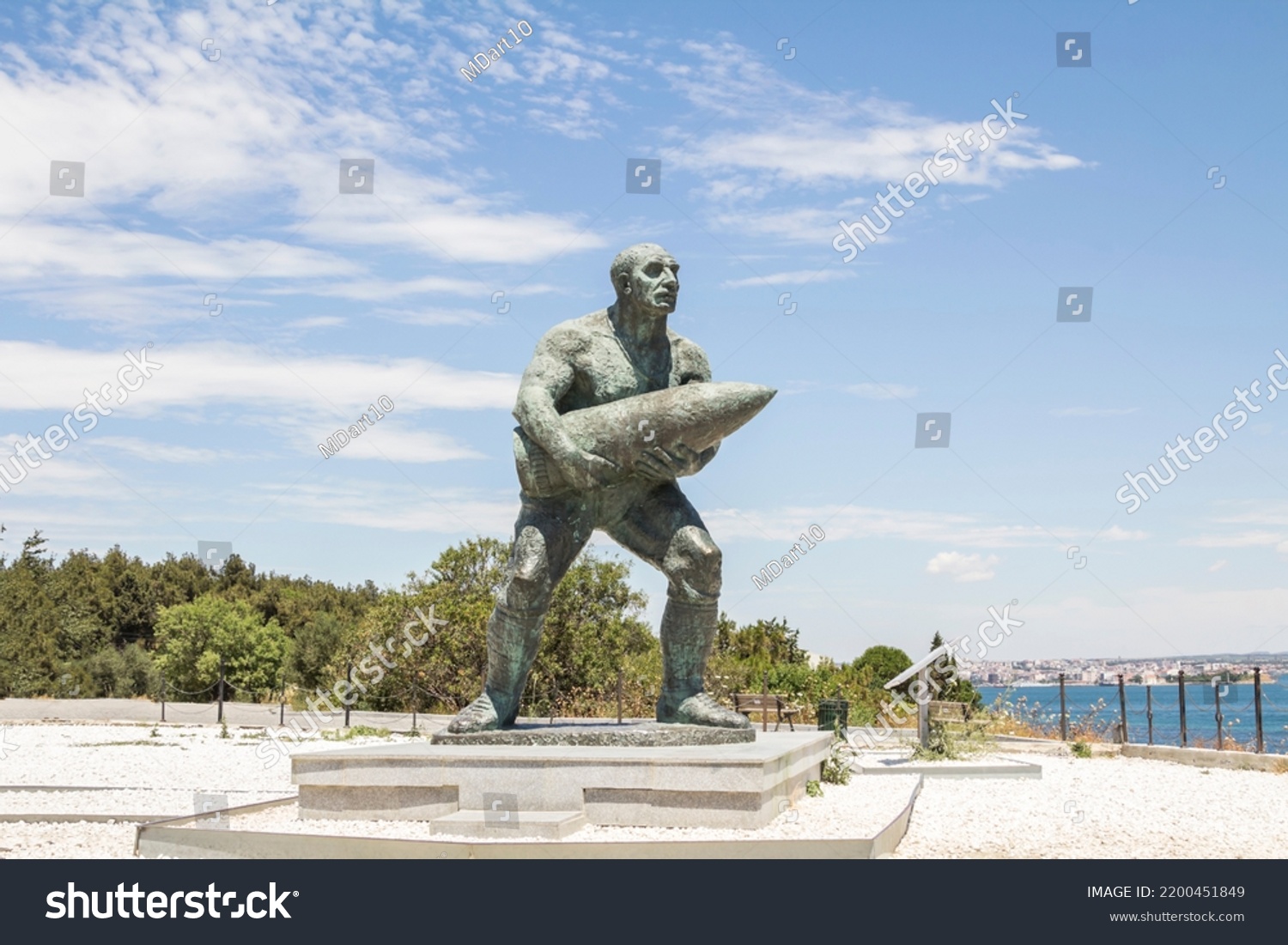 Statue Famous Turkish Corporal Seyit Cabuk Stock Photo 2200451849 ...