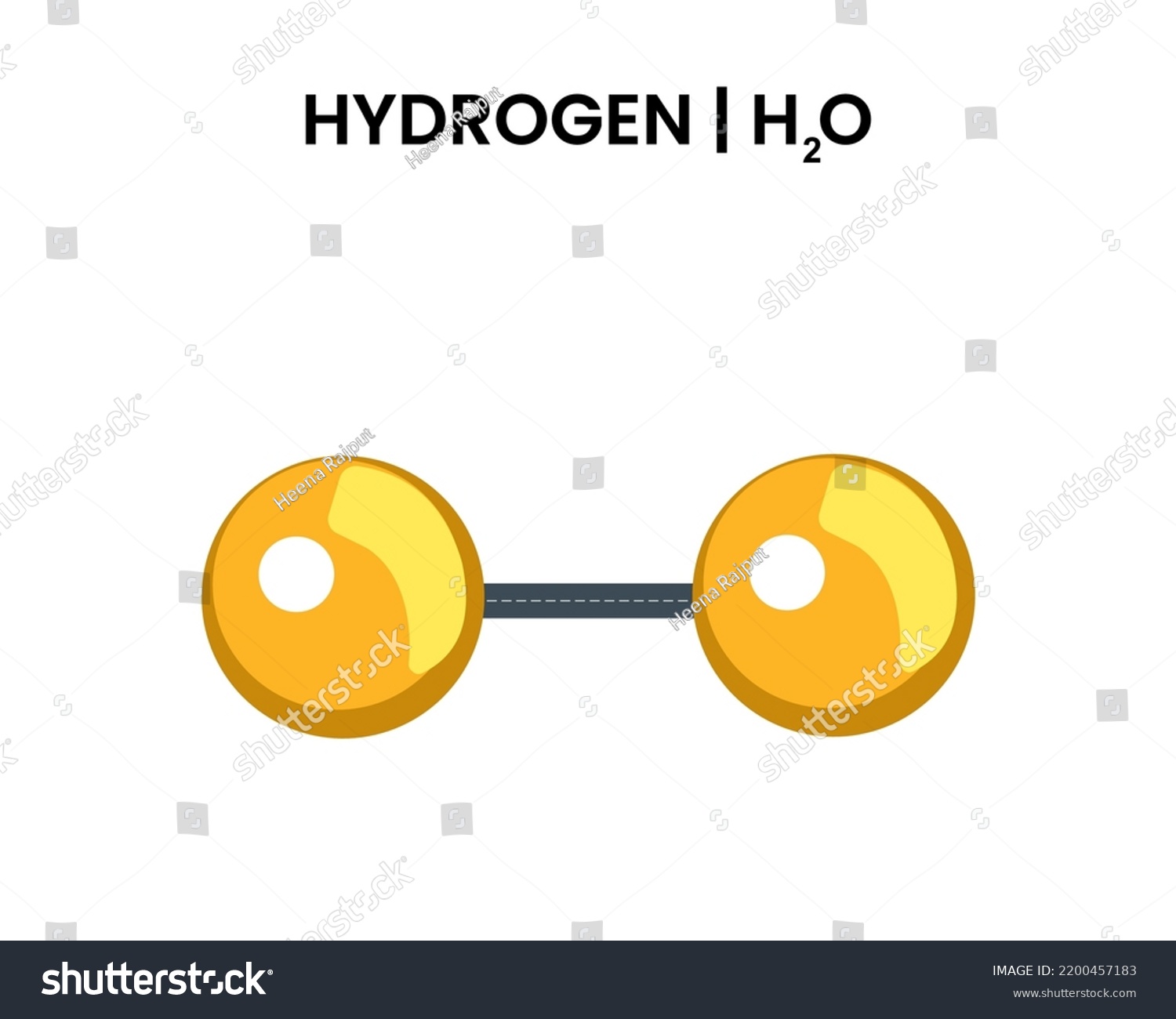 Structure Hydrogen Molecule H2o Consisting Hydrogen Stock Vector Royalty Free 2200457183 