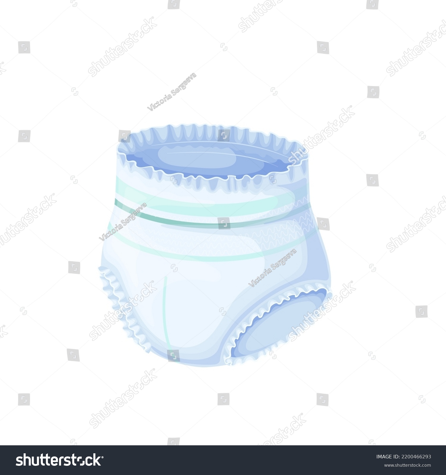 Baby Diaper Vector Illustration Cartoon Isolated Stock Vector (Royalty ...