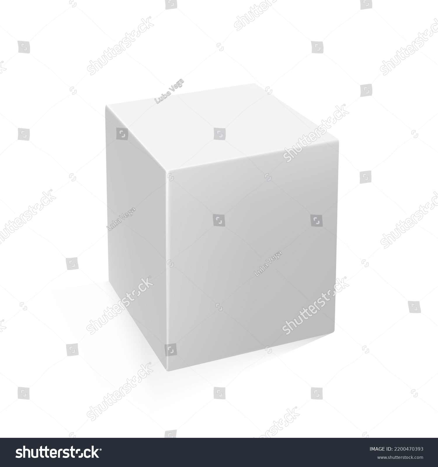 3d White Cube Isolated On White Stock Vector (Royalty Free) 2200470393 ...