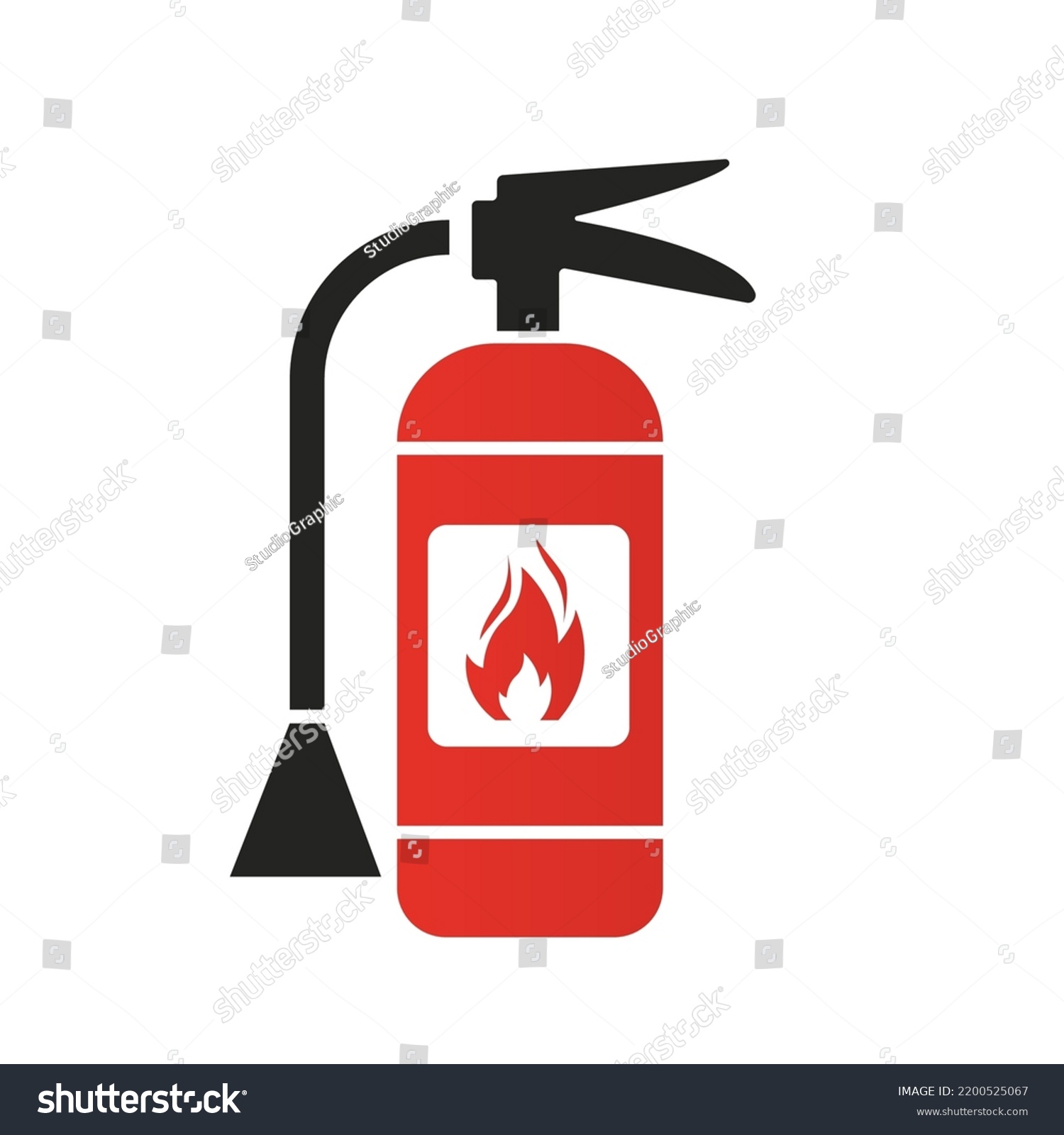 Fire Extinguisher On White Background Vector Stock Vector (Royalty Free ...