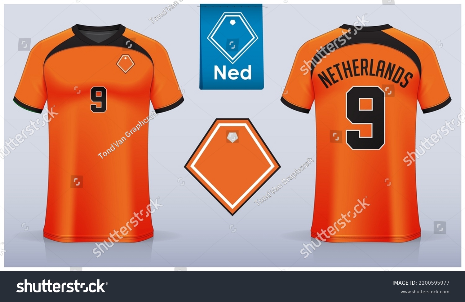 Set Soccer Jersey Football Kit Template Stock Vector (Royalty Free ...