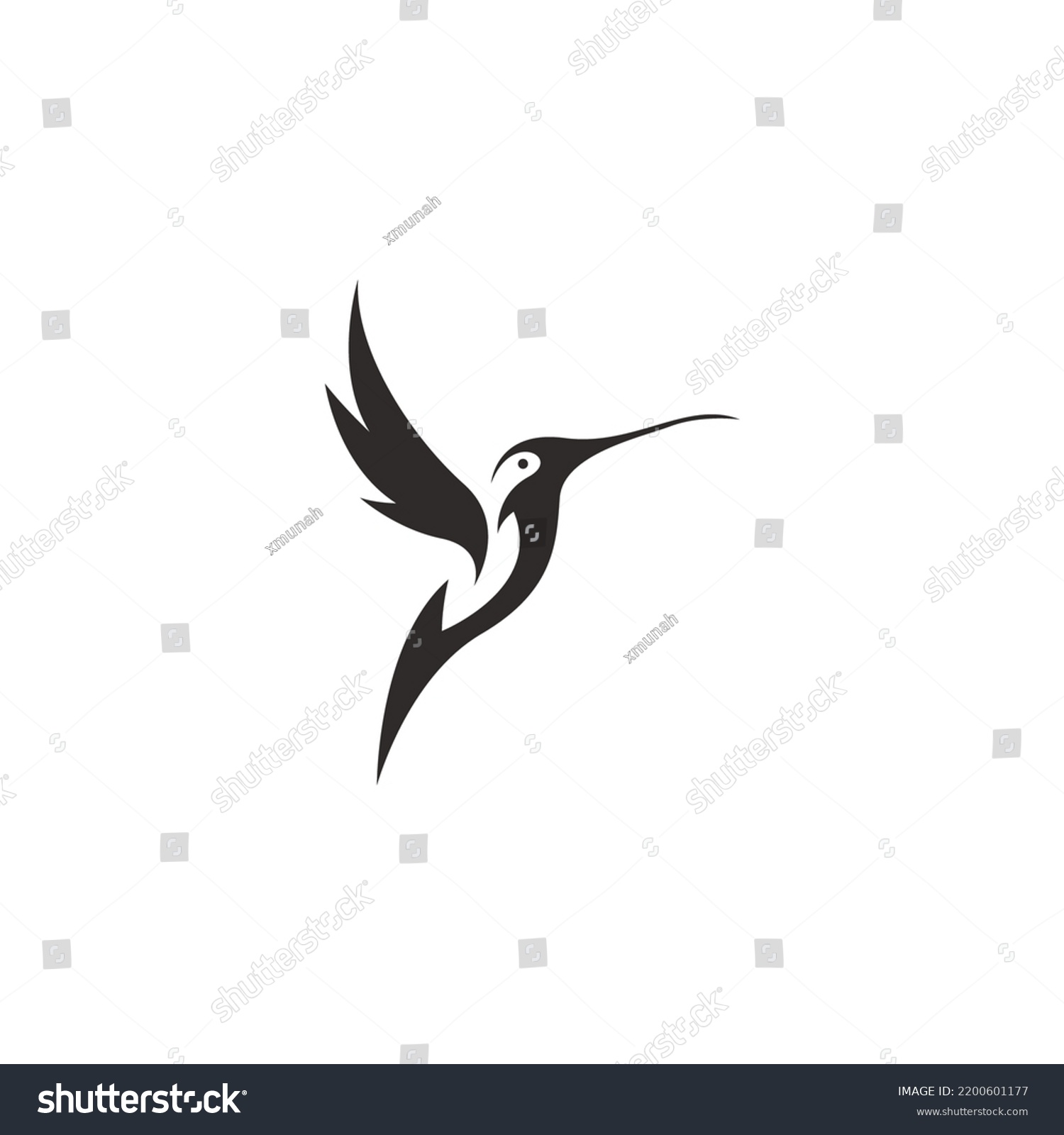 Hummingbird Icon Logo Design Template Stock Vector (Royalty Free ...