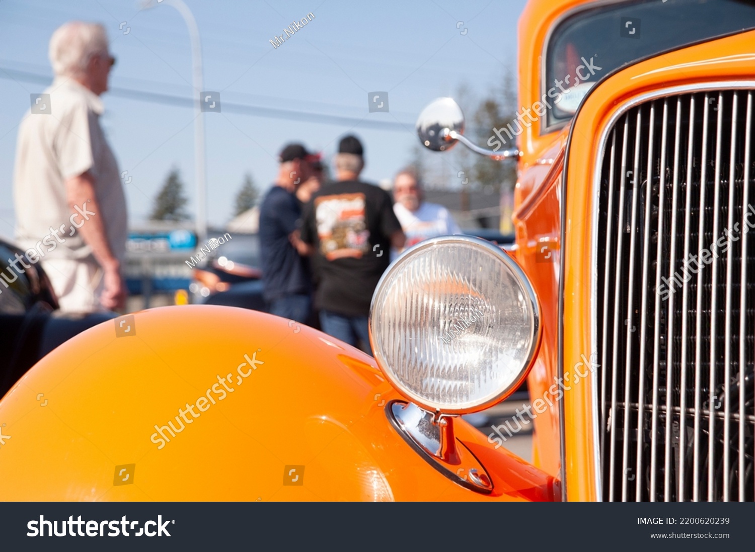 Classic American Cars On Display Vintage Stock Photo 2200620239