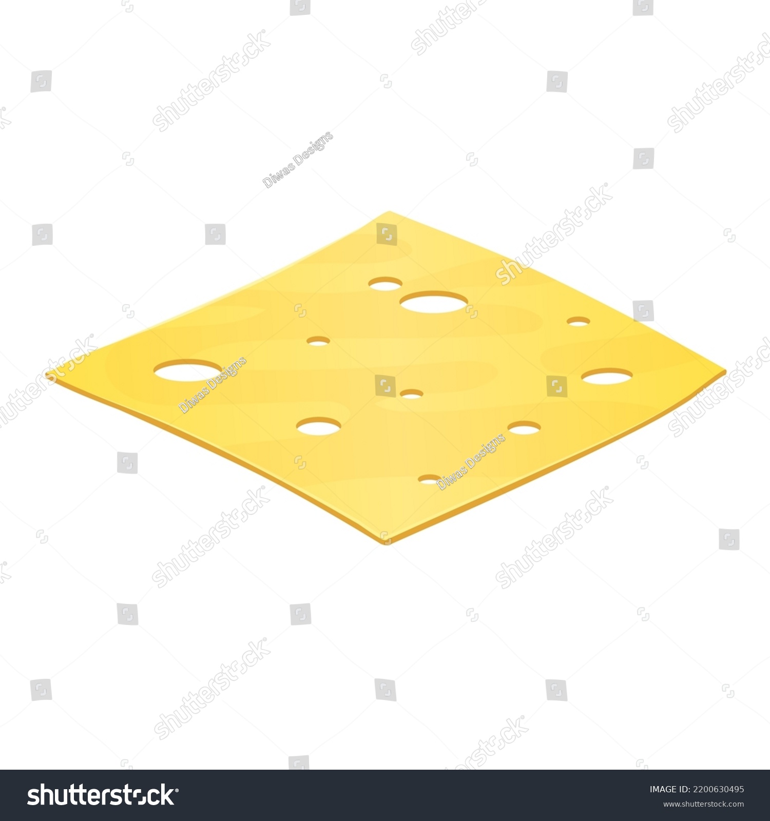 Cheese Slice Vector Illustration Clipart Isolated Stock Vector (Royalty ...