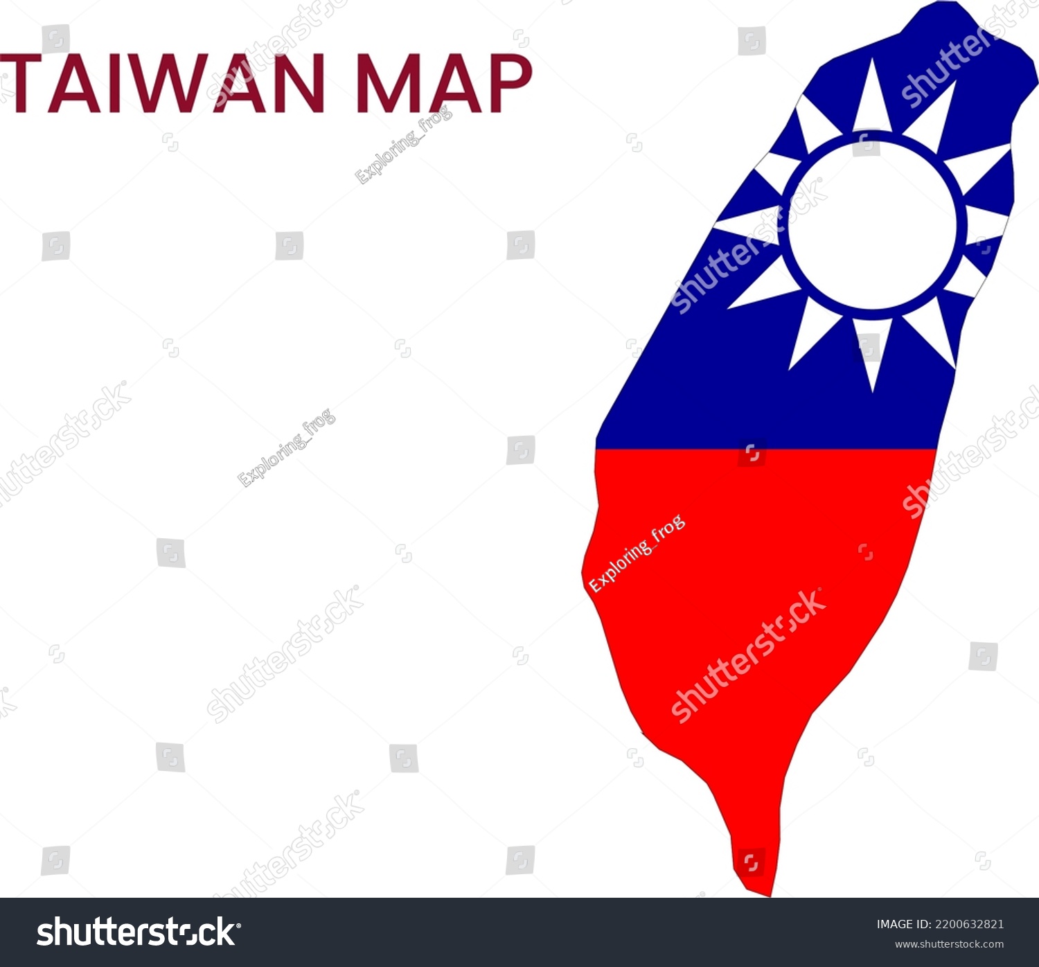 High Detailed Map Taiwan Outline Map Stock Illustration 2200632821   Stock Photo High Detailed Map Of Taiwan Outline Map Of Taiwan Asia 2200632821 