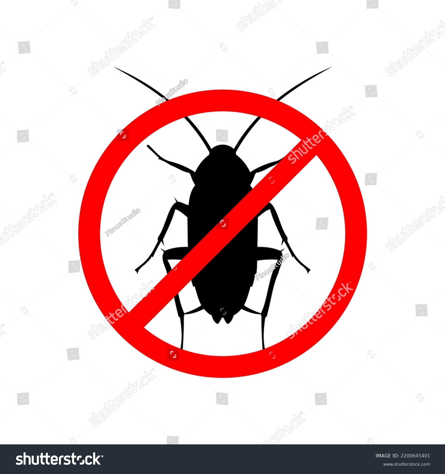 Pest Control Icon Cockroach Pest Control Stock Vector (Royalty Free ...