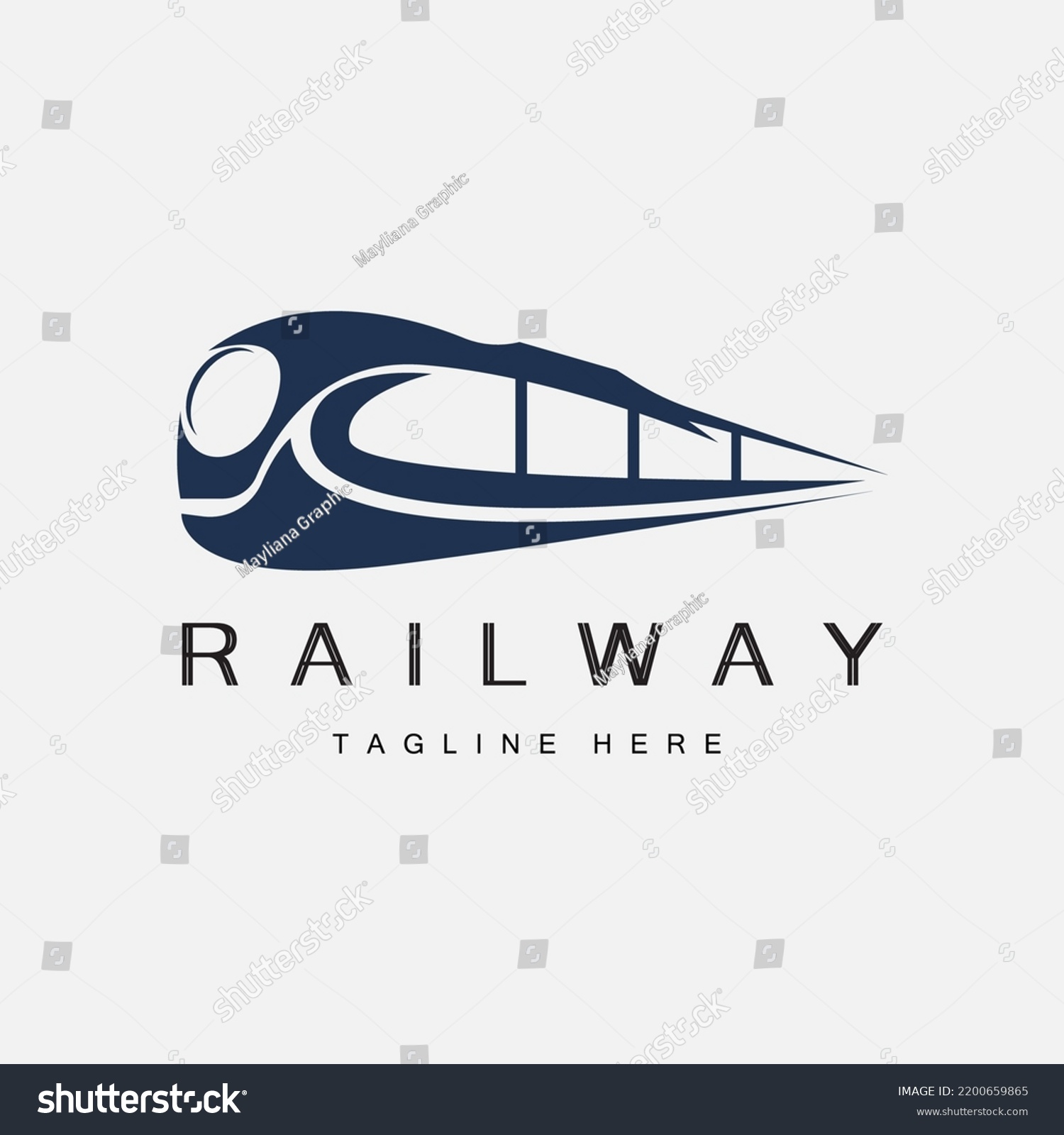 Train Logo Design Fast Train Track Stock Vector (Royalty Free ...