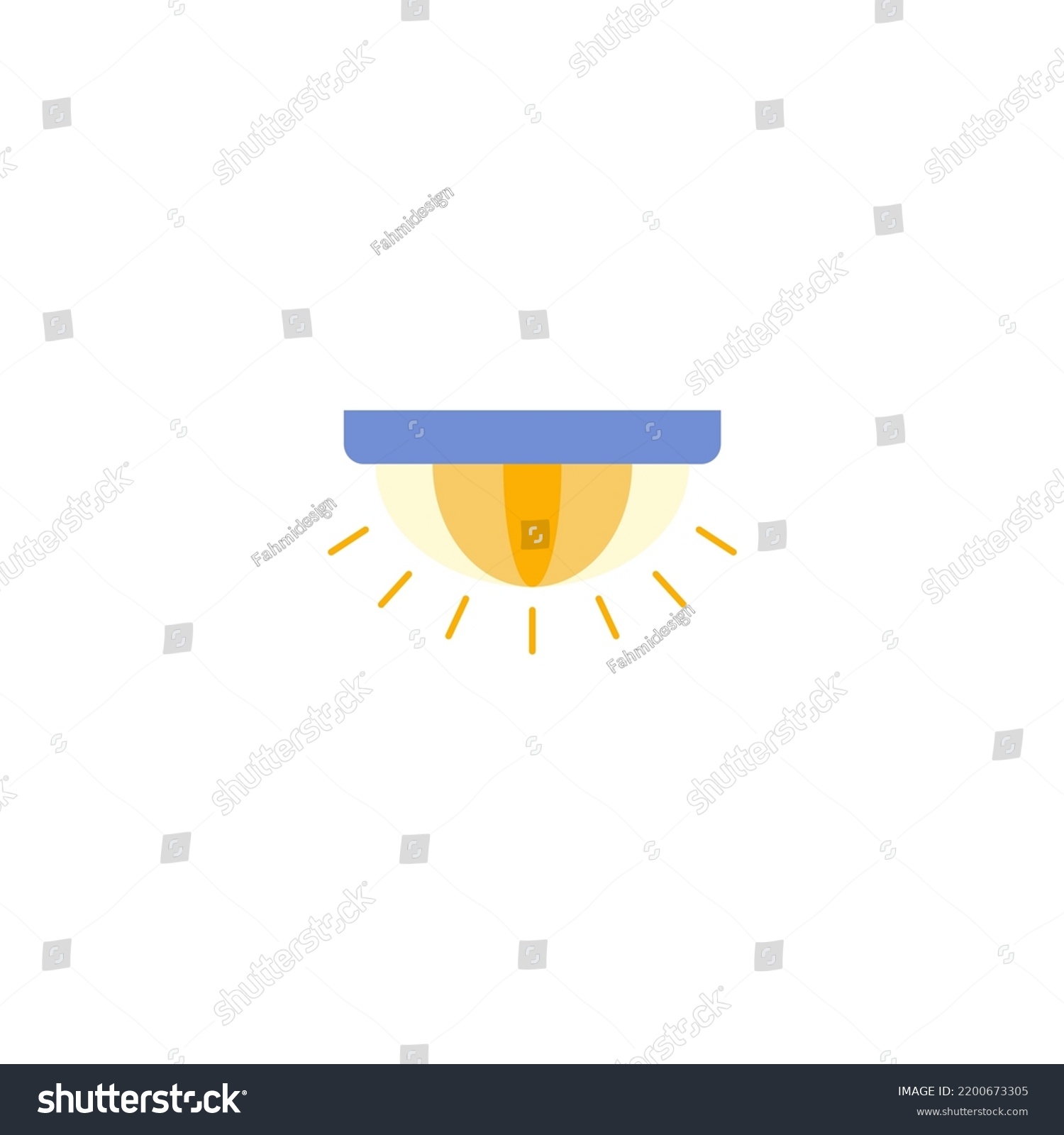 Dome Light Icon Color Isolated On Stock Vector (Royalty Free ...