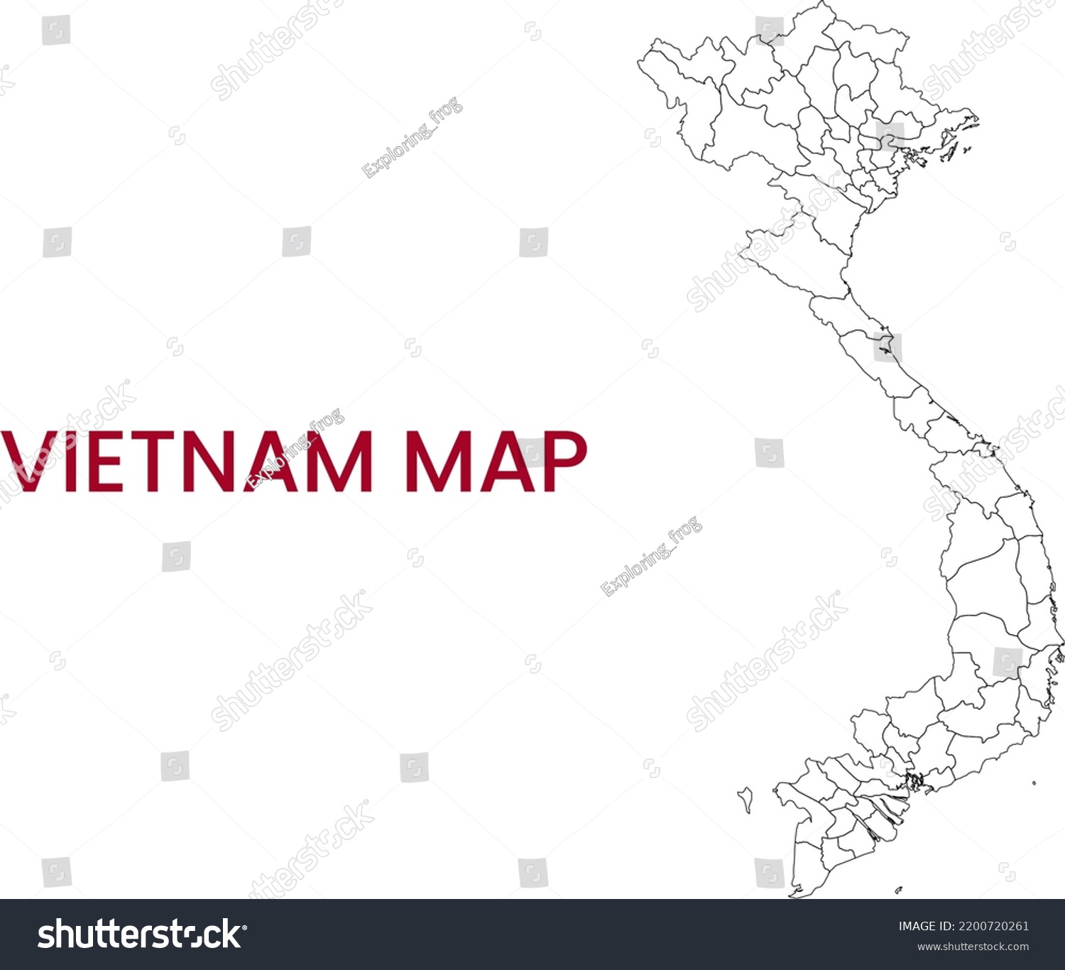 High Detailed Map Vietnam Outline Map Stock Illustration 2200720261 Stock Photo High Detailed Map Of Vietnam Outline Map Of Vietnam Asia 2200720261