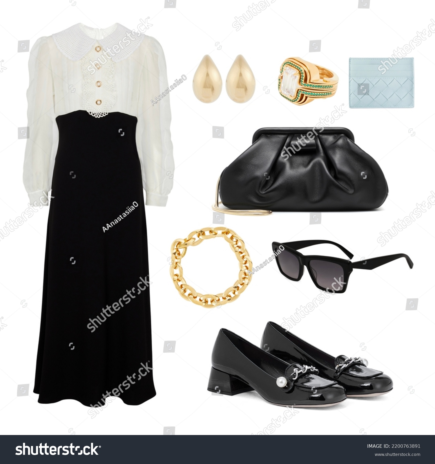 Mood Board Fashion Clothes Outfit Clothes Stock Photo 2200763891 ...