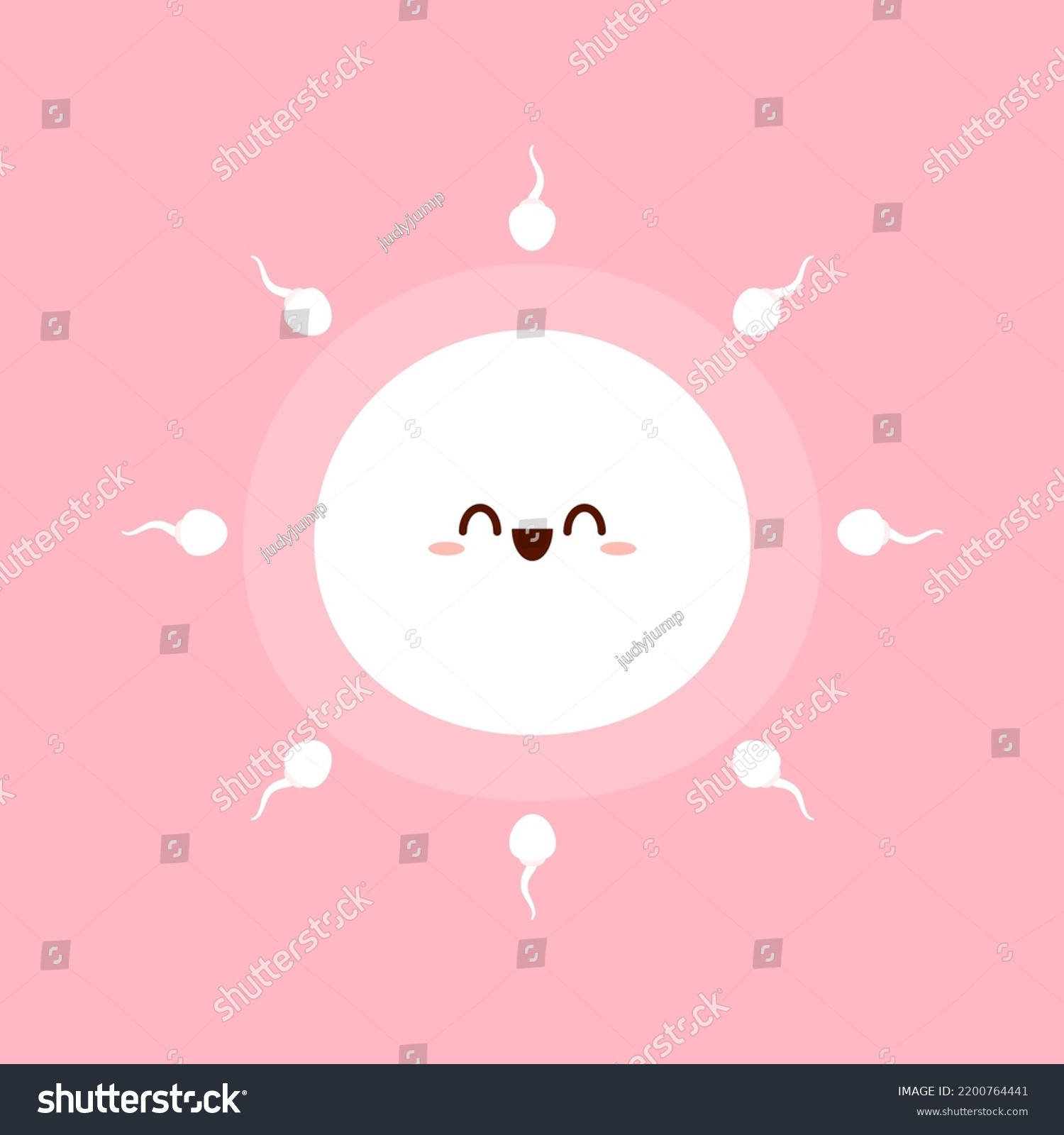 Cute Happy Funny Sperm Cell Ovum Stock Vector Royalty Free 2200764441 Shutterstock 4834