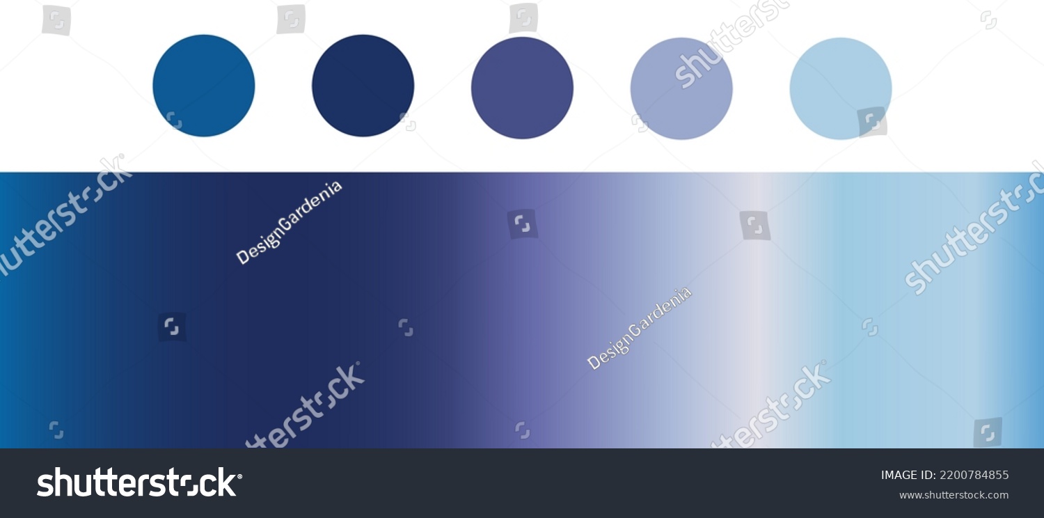 Blue Chrome Gradient Color Palette Primary Stock Vector (Royalty Free ...