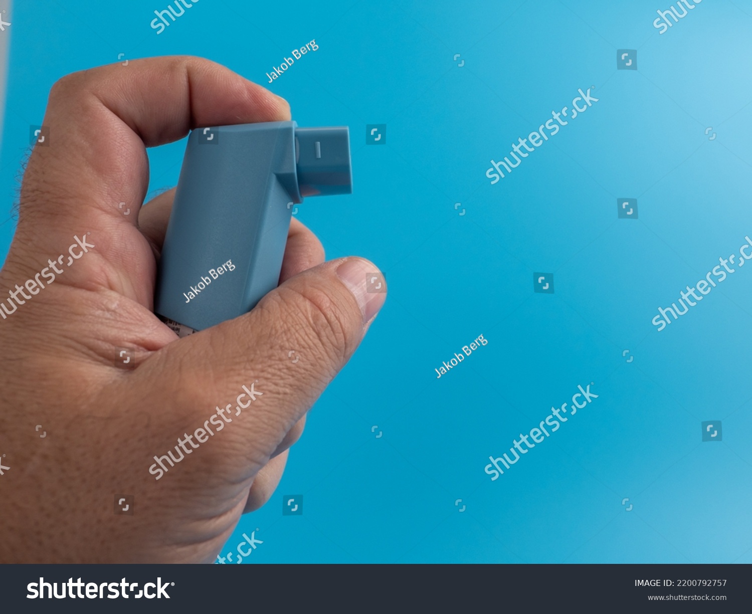 Asthma Medicine Inhaler Treatment Bronchial Asthma Stock Photo