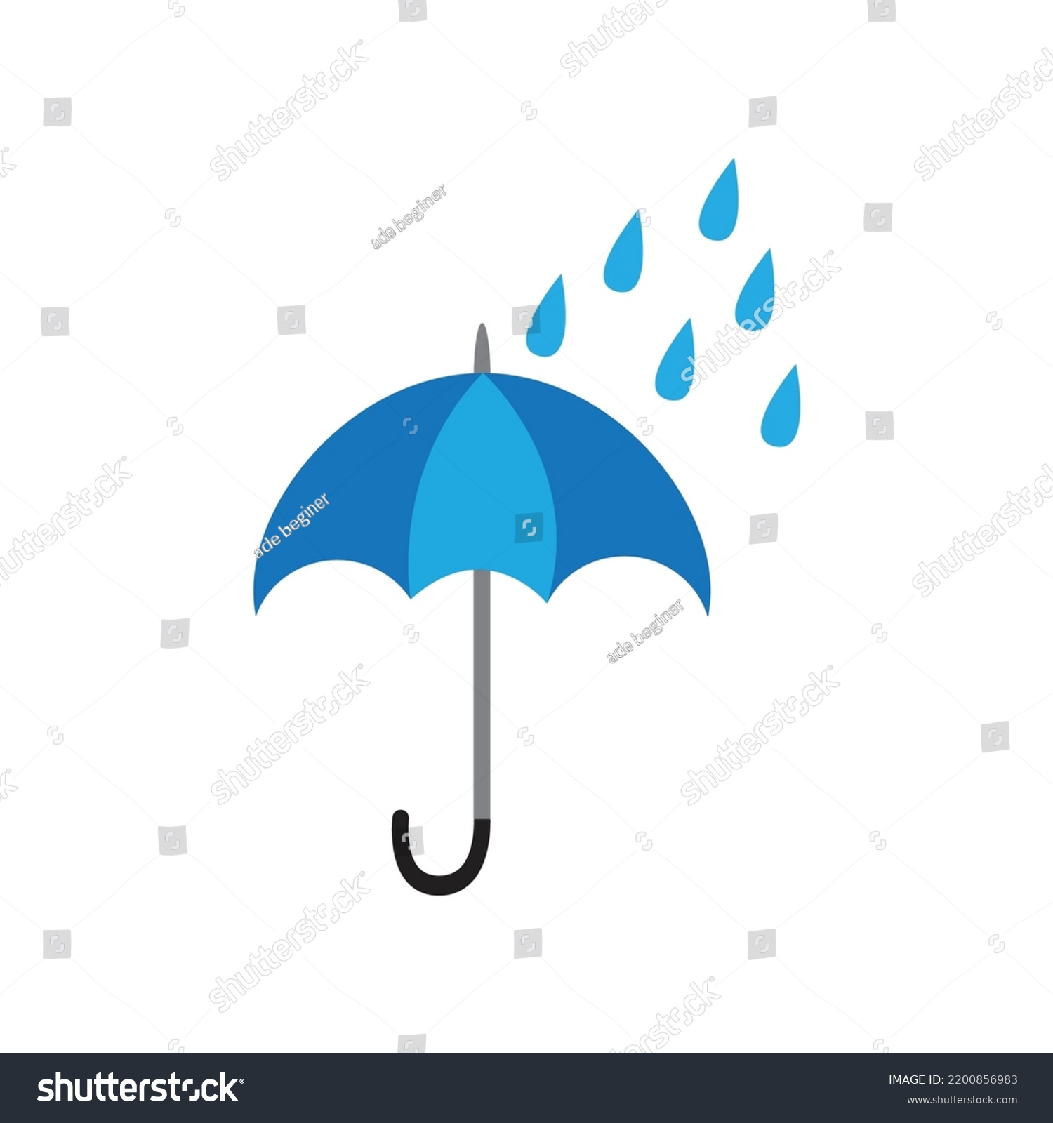 Cute Umbrella Monsoon Season Pastel Color Stock Vector (Royalty Free ...