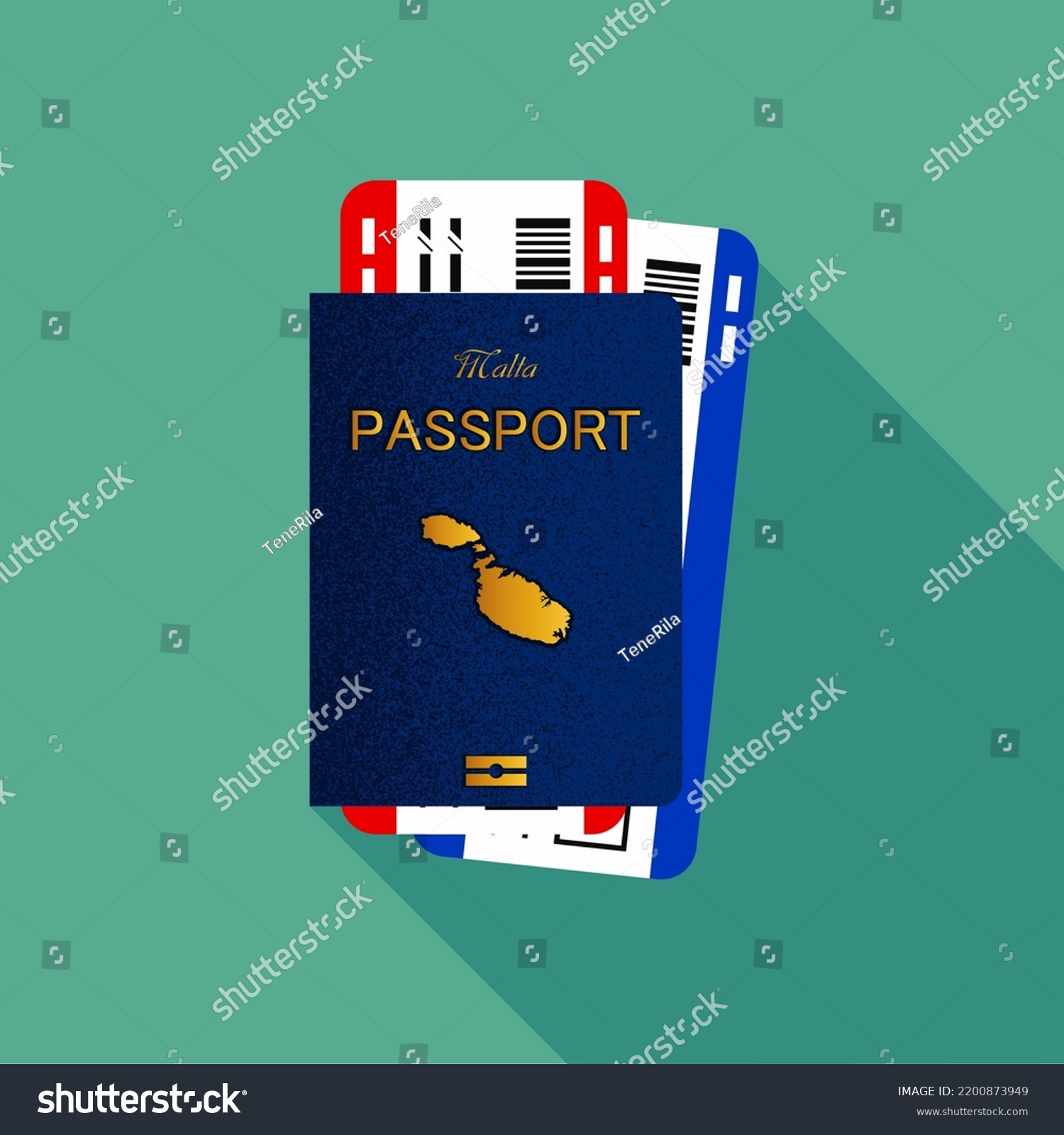 Vector Passport Tickets Air Travel Concept Stock Vector Royalty Free 2200873949 Shutterstock