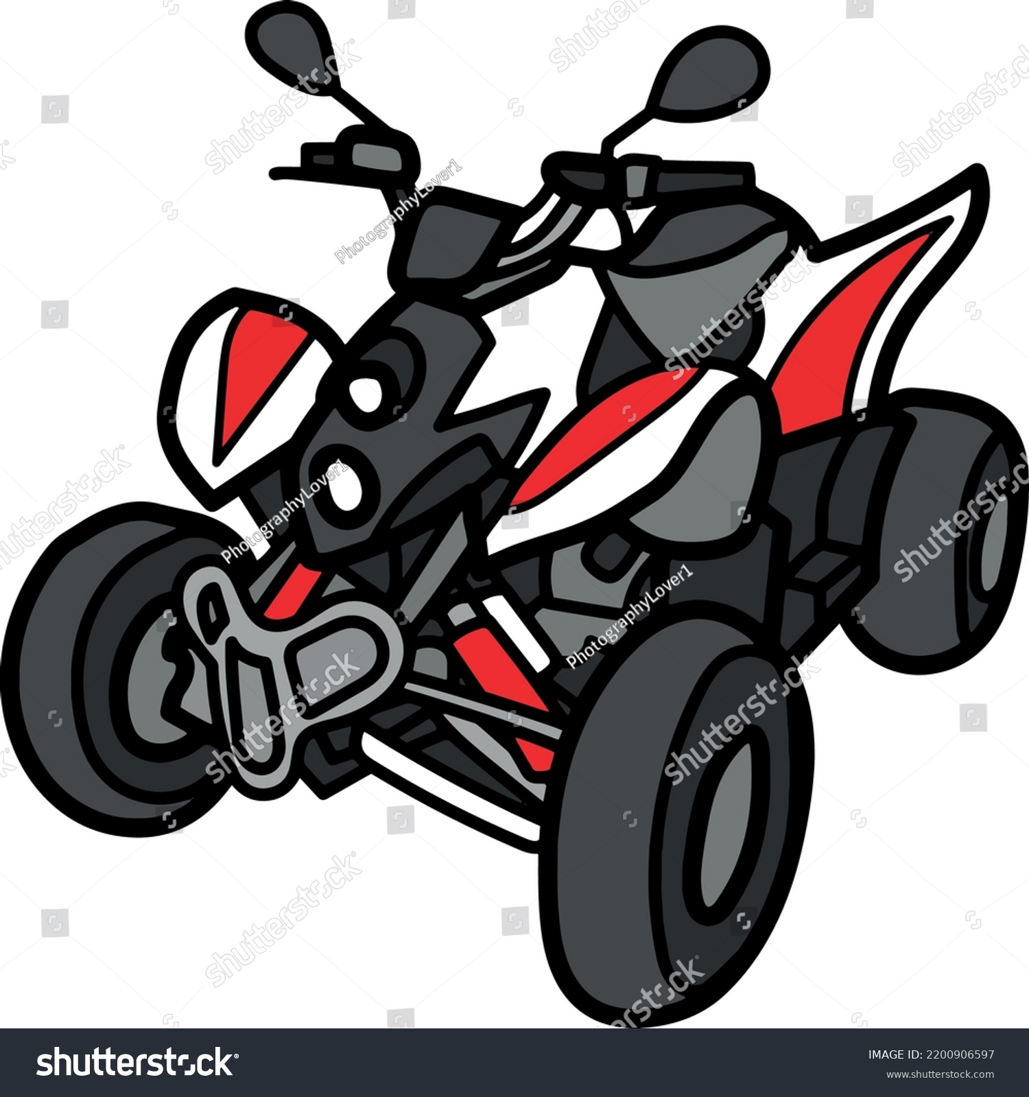 Atv Bike New Vector Illustration Vehicle Stock Vector (royalty Free 