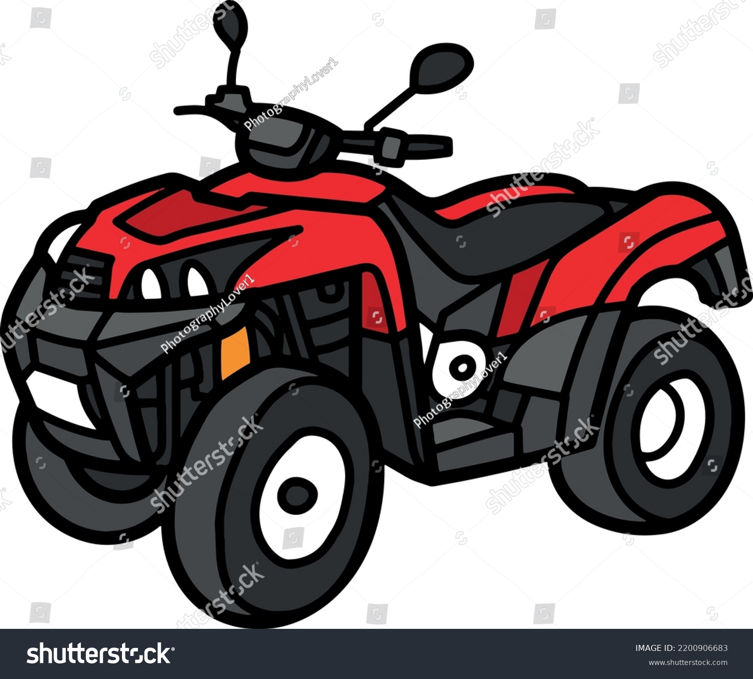 Atv Bike New Vector Illustration Vehicle Stock Vector (Royalty Free ...