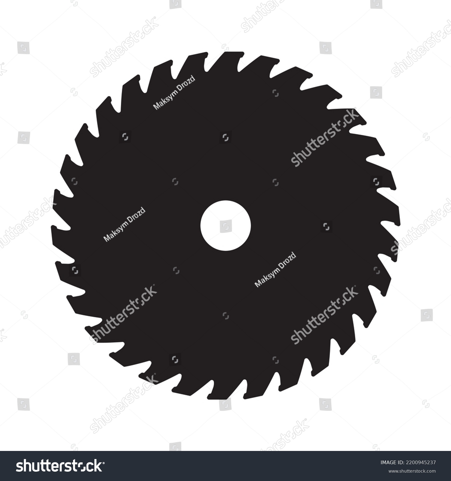 Circular Saw Icon Black Silhouettes Circular Stock Vector (Royalty Free ...