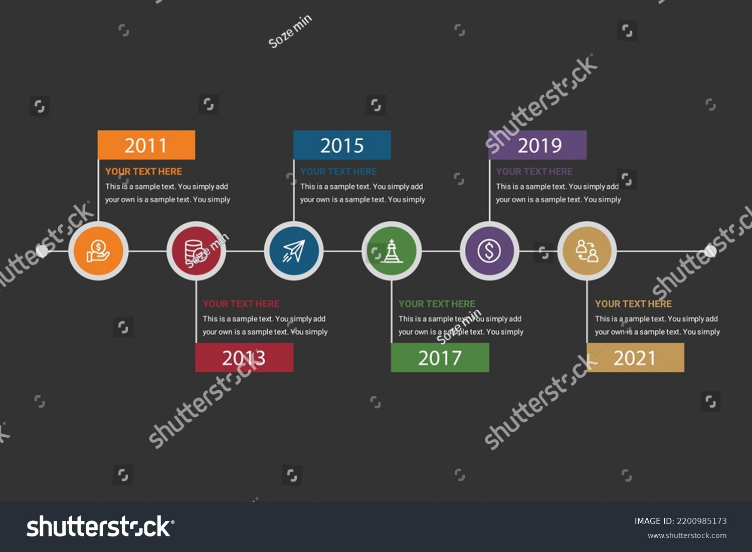 Achievements Infographics Awards Trophies Timeline Infographics Stock ...