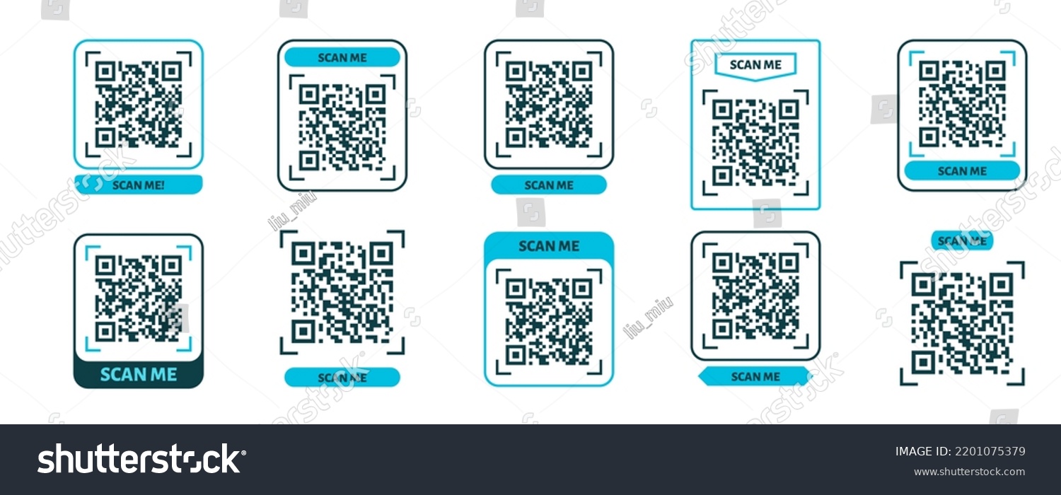 Scan Me Qr Code Design Qr Stock Vector (Royalty Free) 2201075379 ...