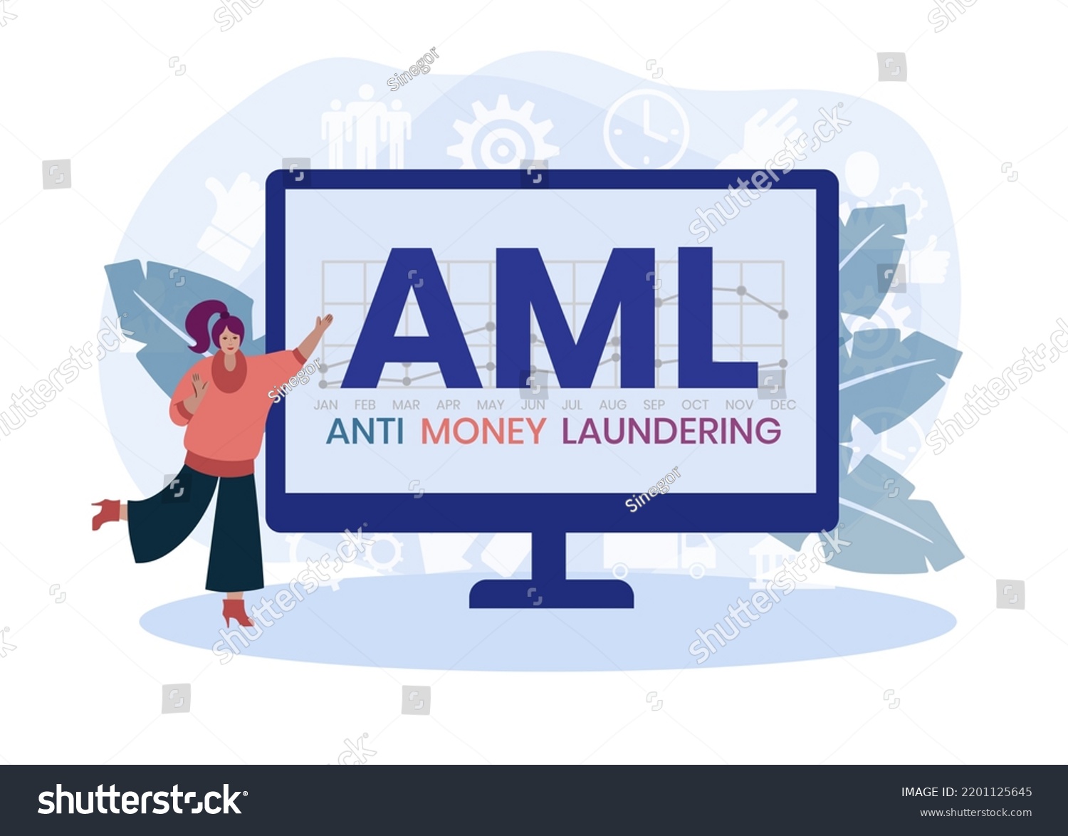 Aml Anti Money Laundering Acronym Business Stock Vector (Royalty Free ...