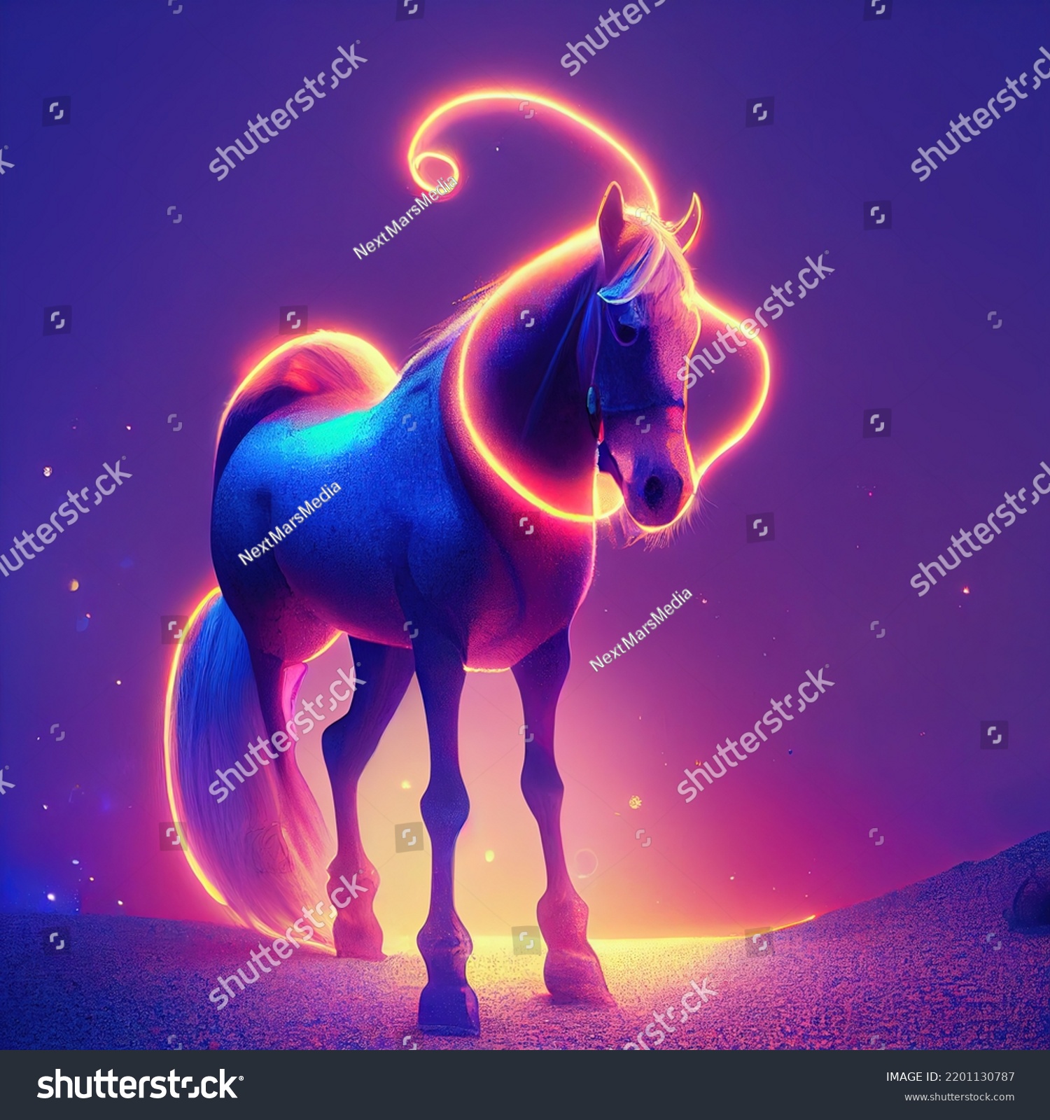 Beautiful Horse Character Design Concept Art Stock Illustration ...