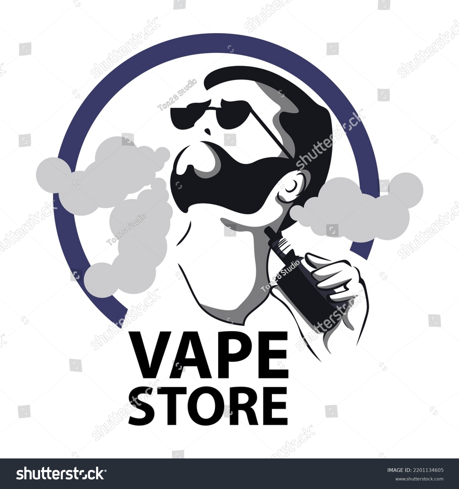 Vape Store Logo Desaign Template Stock Vector (Royalty Free) 2201134605 ...