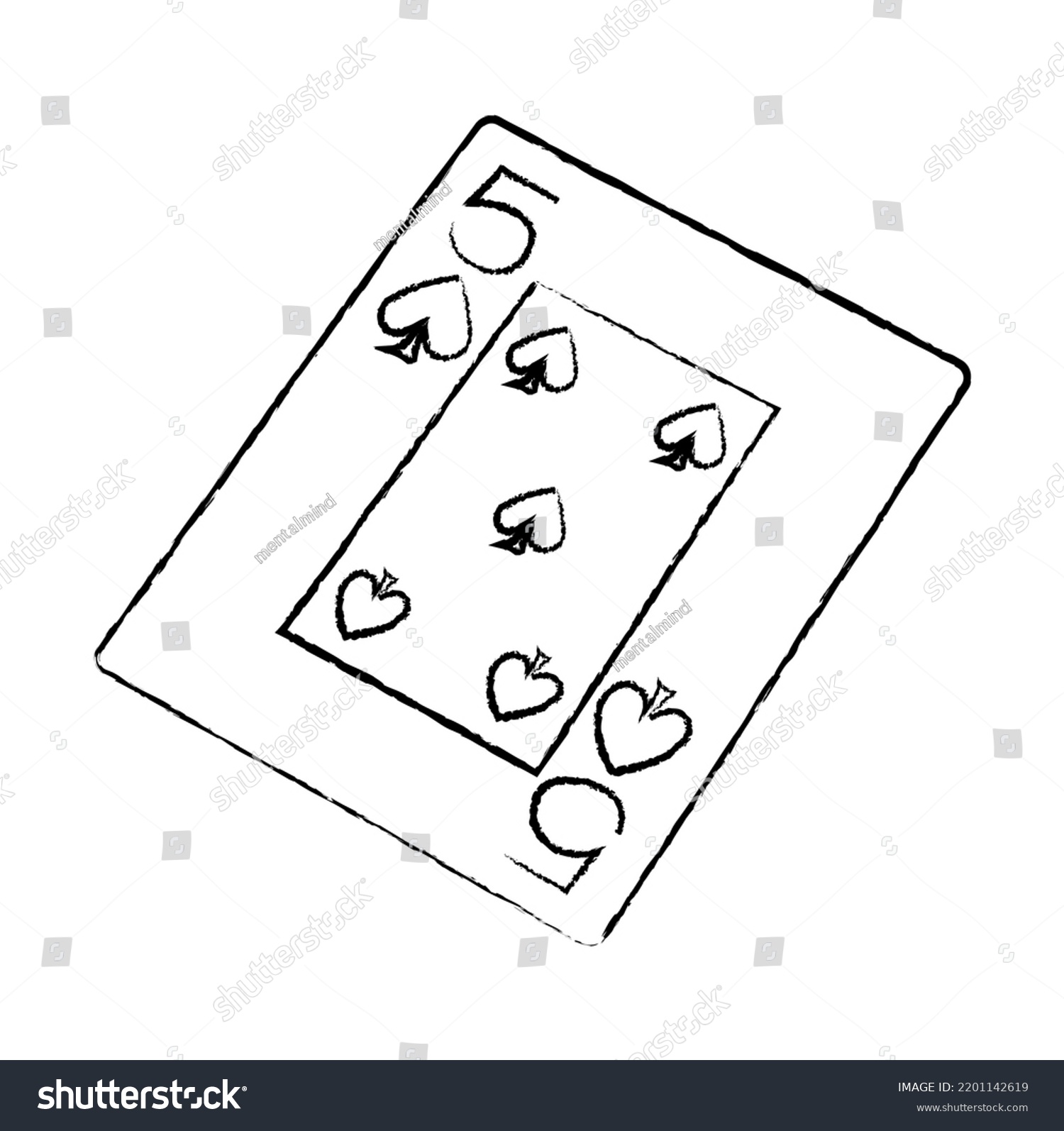 Hand Drawn Board Game Element Linear Stock Vector (Royalty Free ...