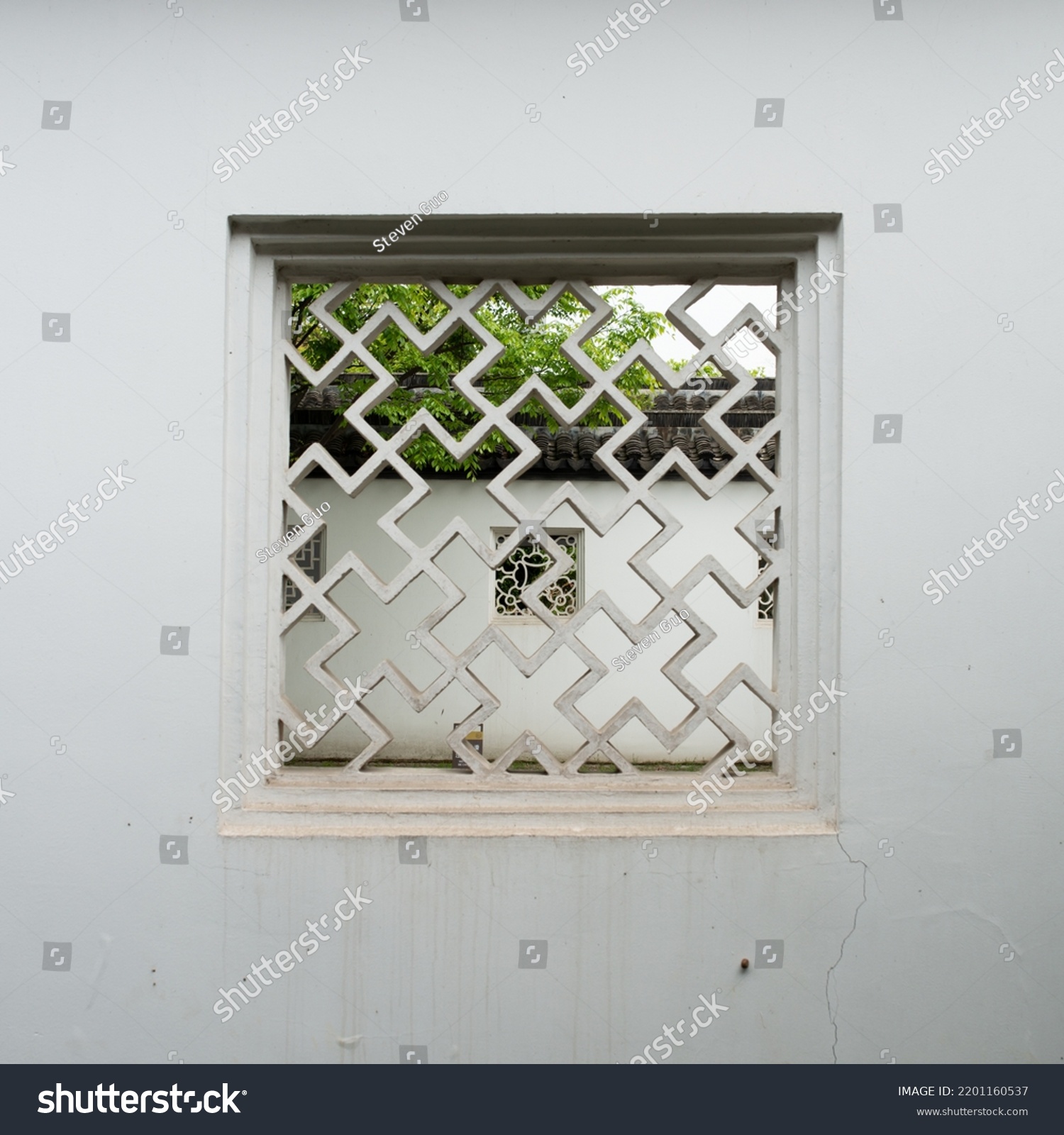 Fretted Windows Ke Yuan Classical Chinese Stock Photo 2201160537 ...