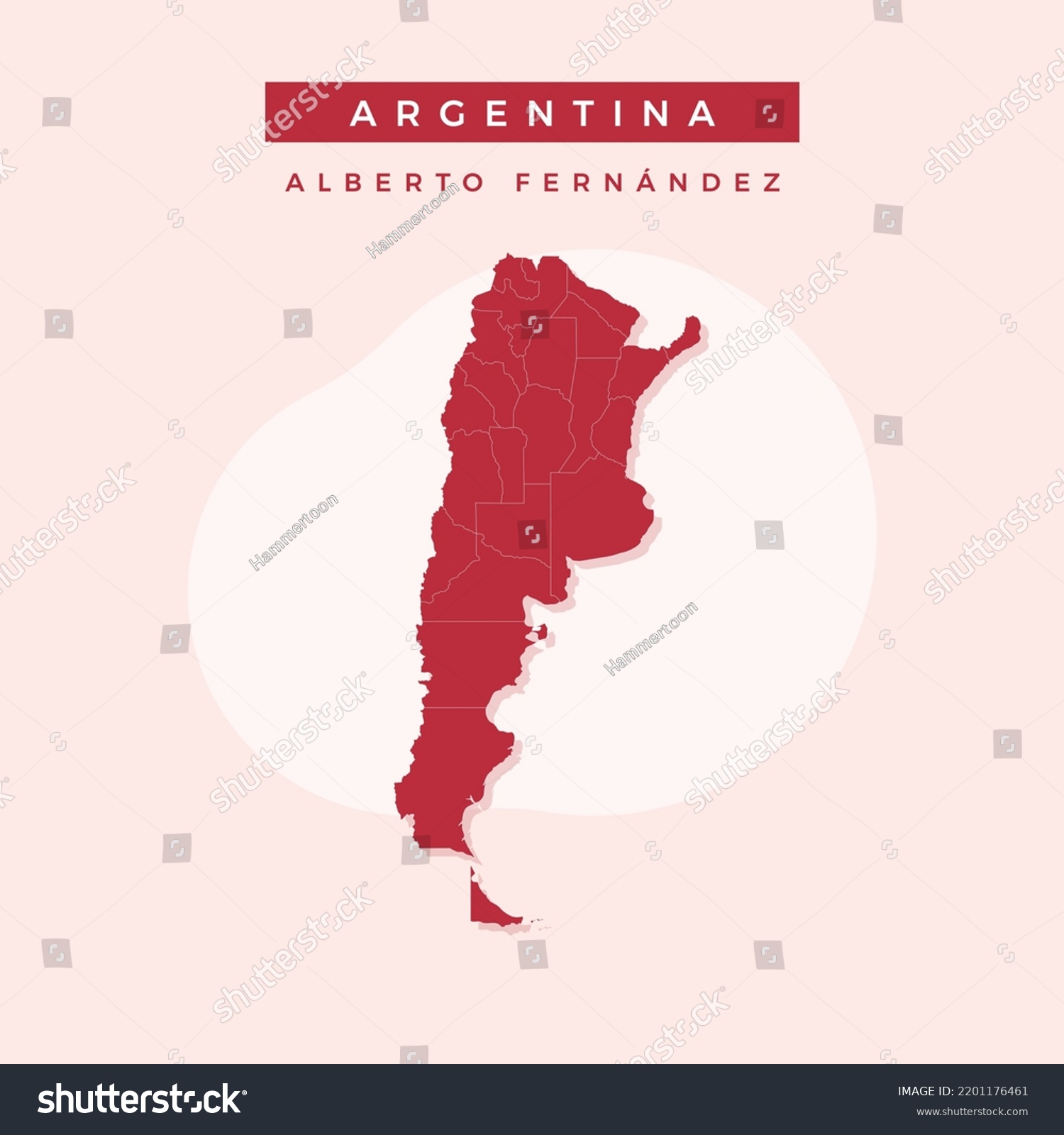 Stock Vector National Map Of Argentina Argentina Map Vector Illustration Vector Of Argentina Map 2201176461 