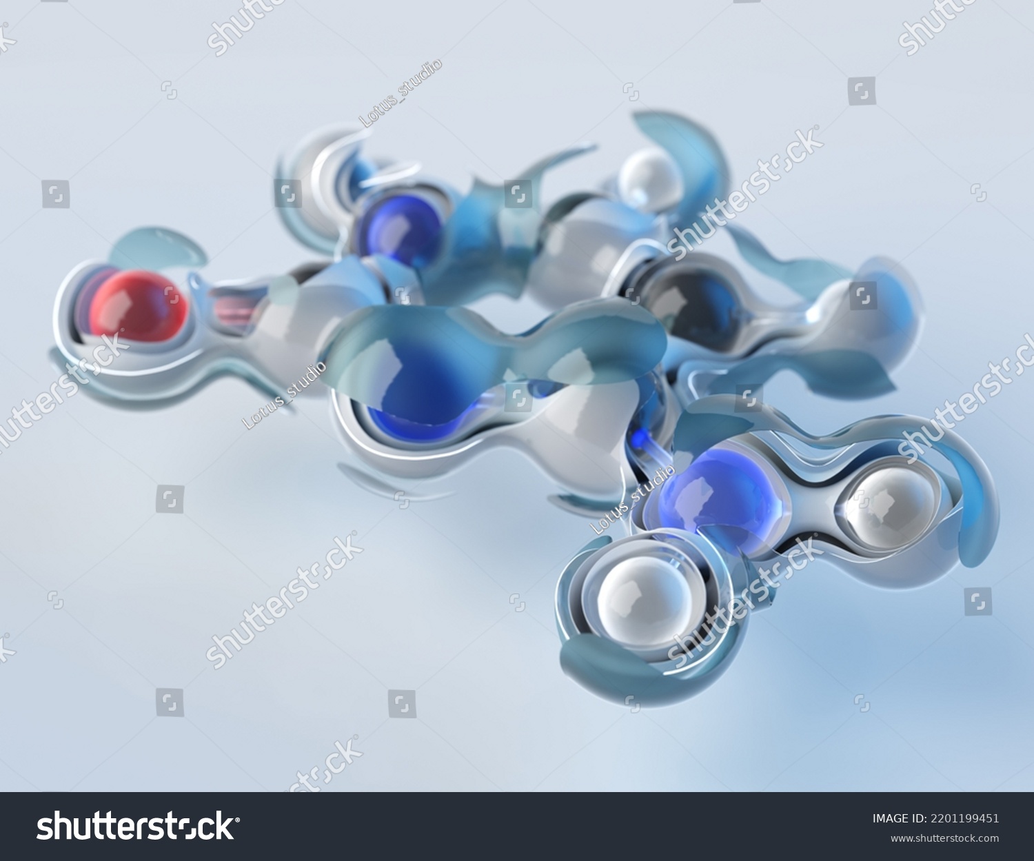 Science Molecule Nucleobase Model Structure Dna3d Stock Illustration ...