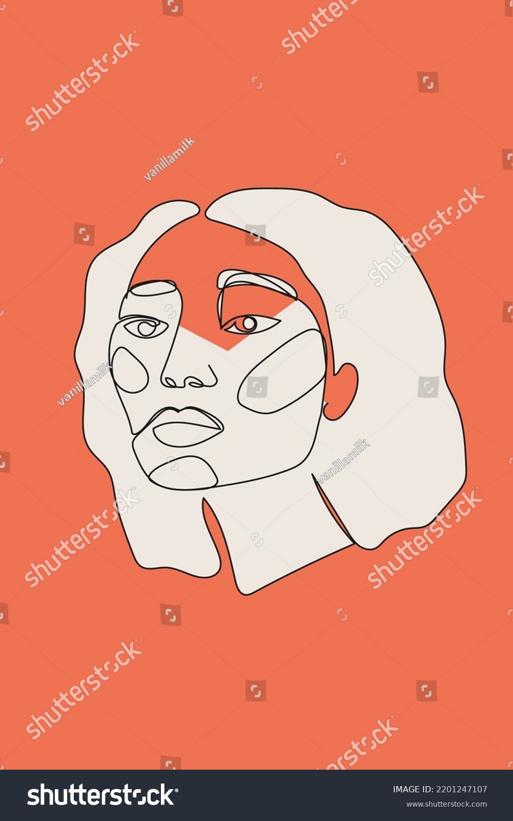 Abstract Beauty Woman Female Line Art Stock Vector Royalty Free Shutterstock