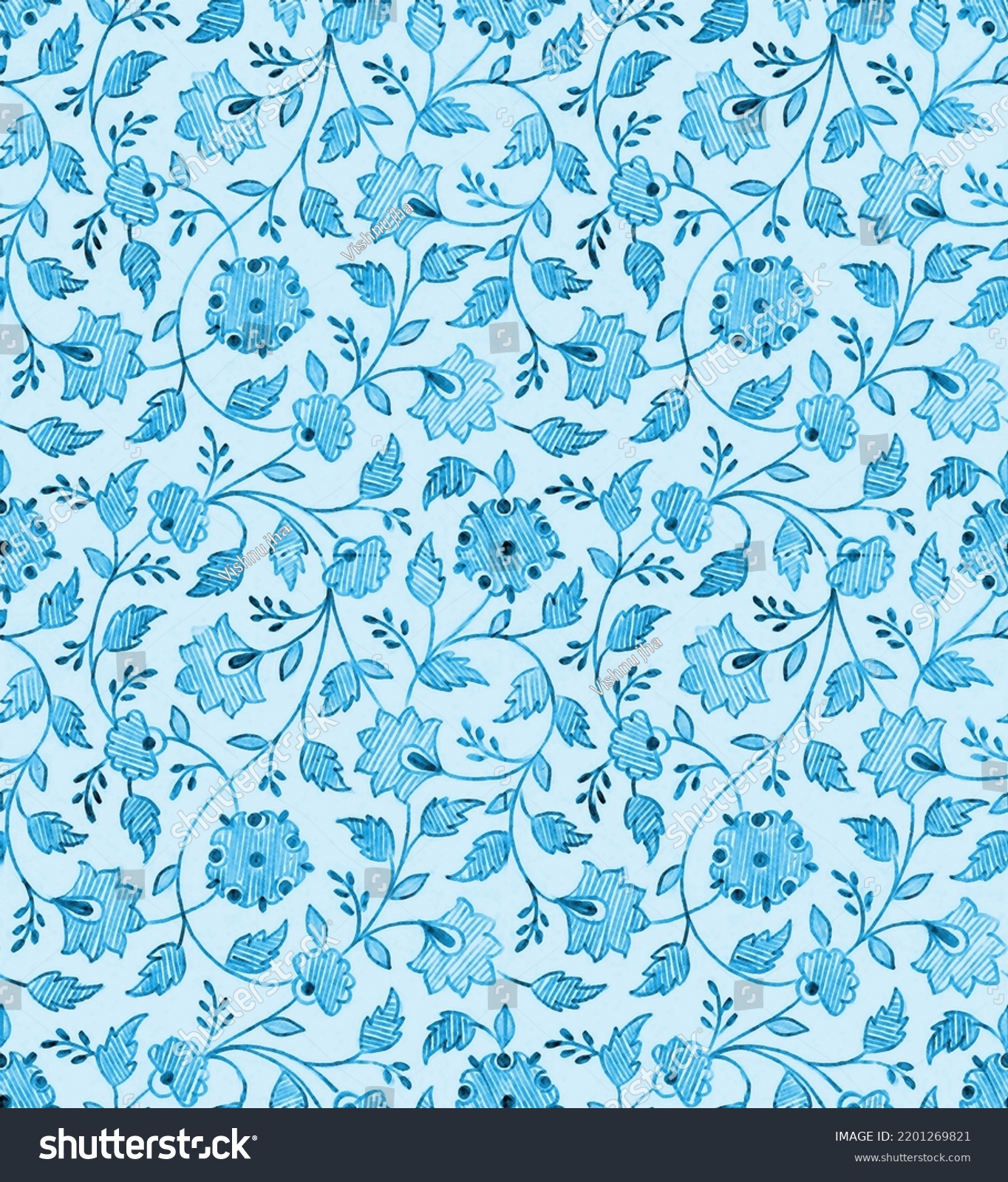 Modern Floral Leaves Jall Texture New Stock Illustration 2201269821 ...