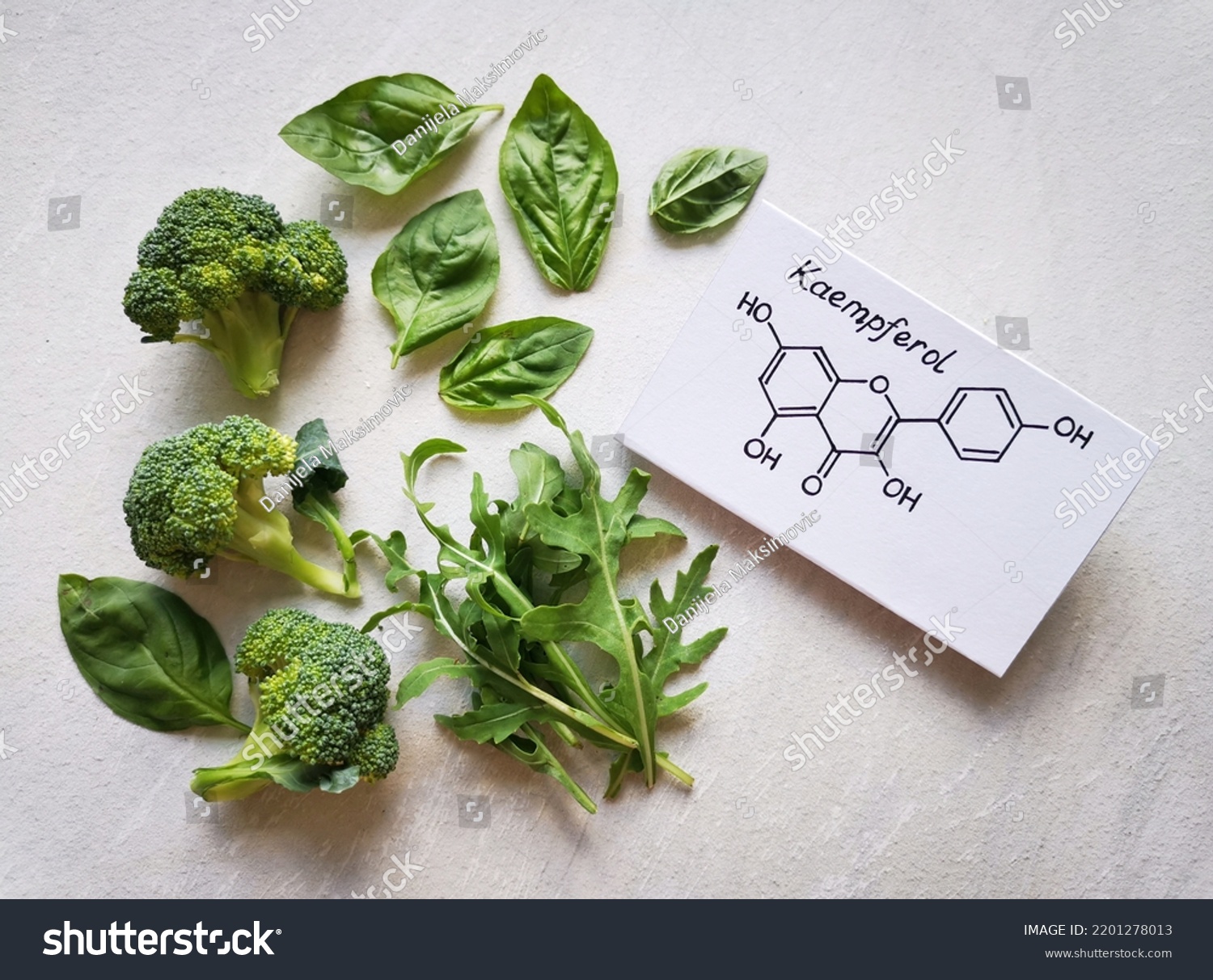 Healthy Foods High Kaempferol Structural Chemical Stock Photo ...