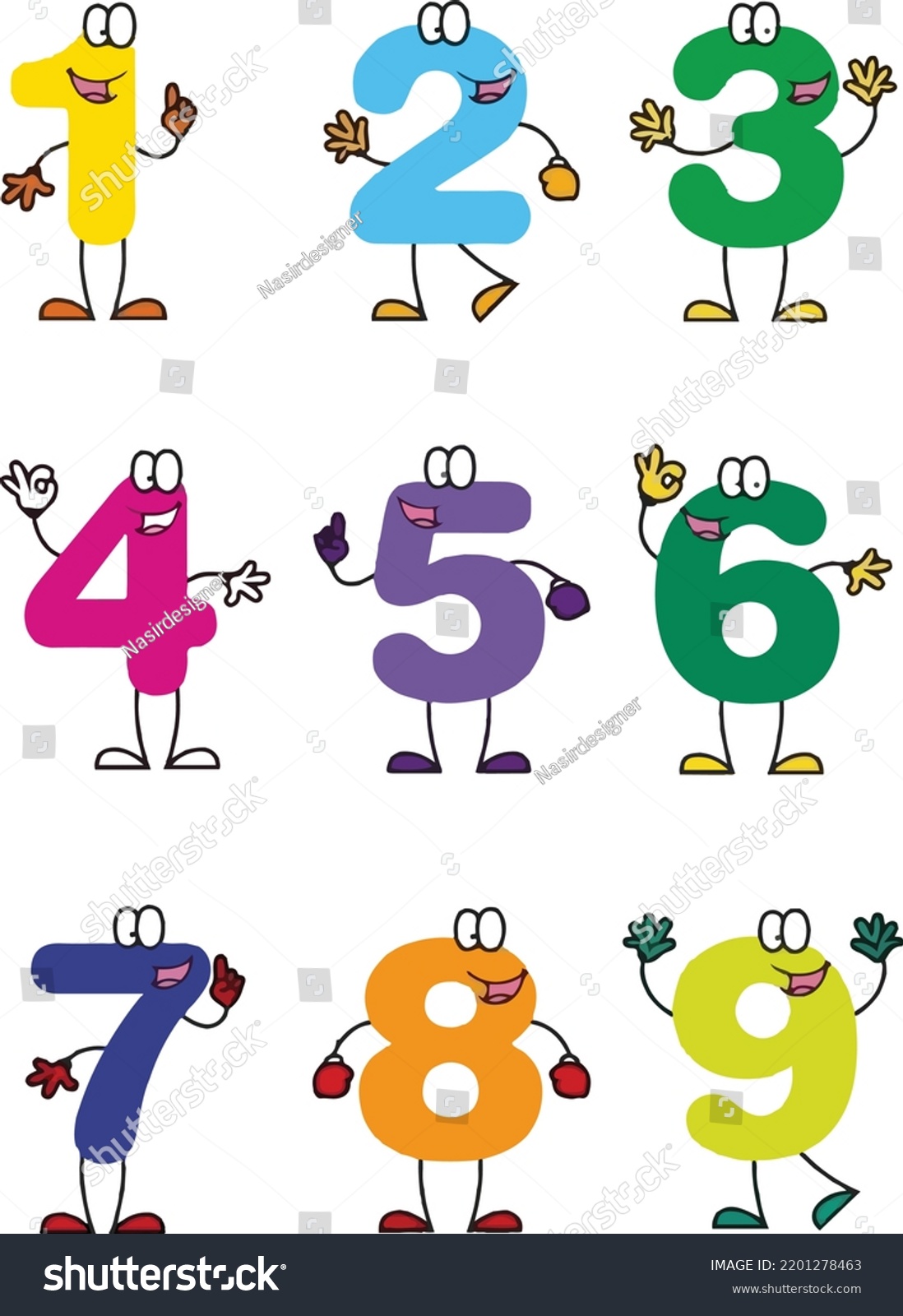 Kids Number Combinations Vector Art Png Stock Vector (Royalty Free ...