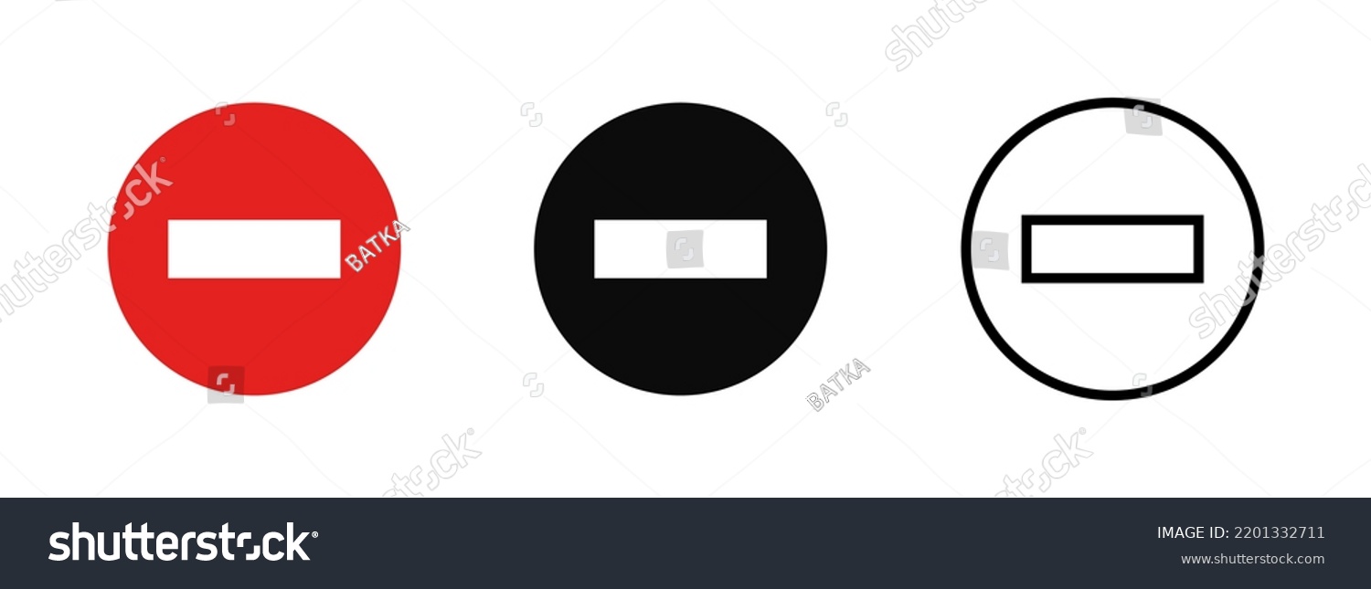 Stop Signs No Entry Sign Prohibition Stock Vector (Royalty Free ...