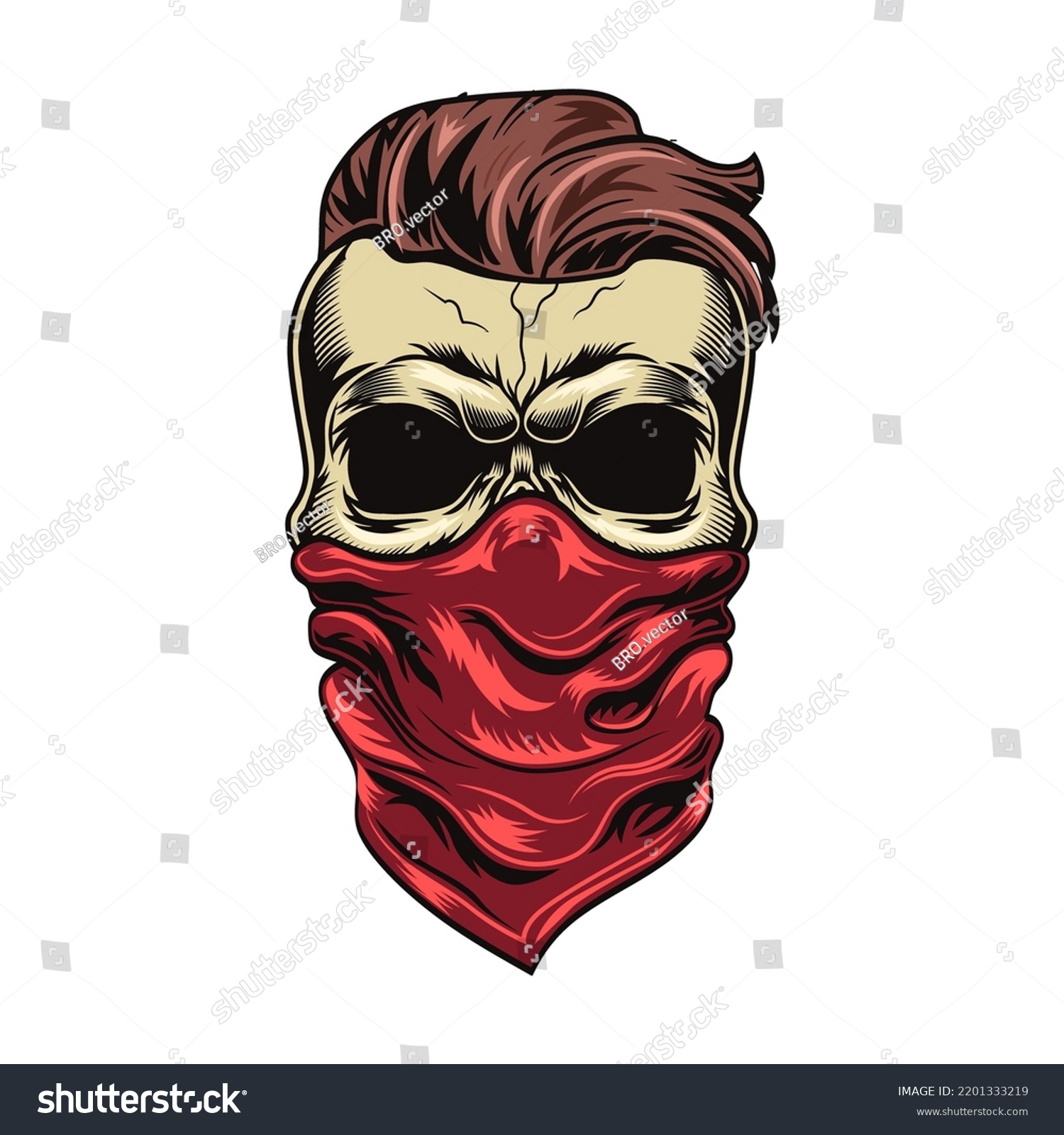 Black Mafia Flat Illustration Colored Retro Stock Vector (Royalty Free ...