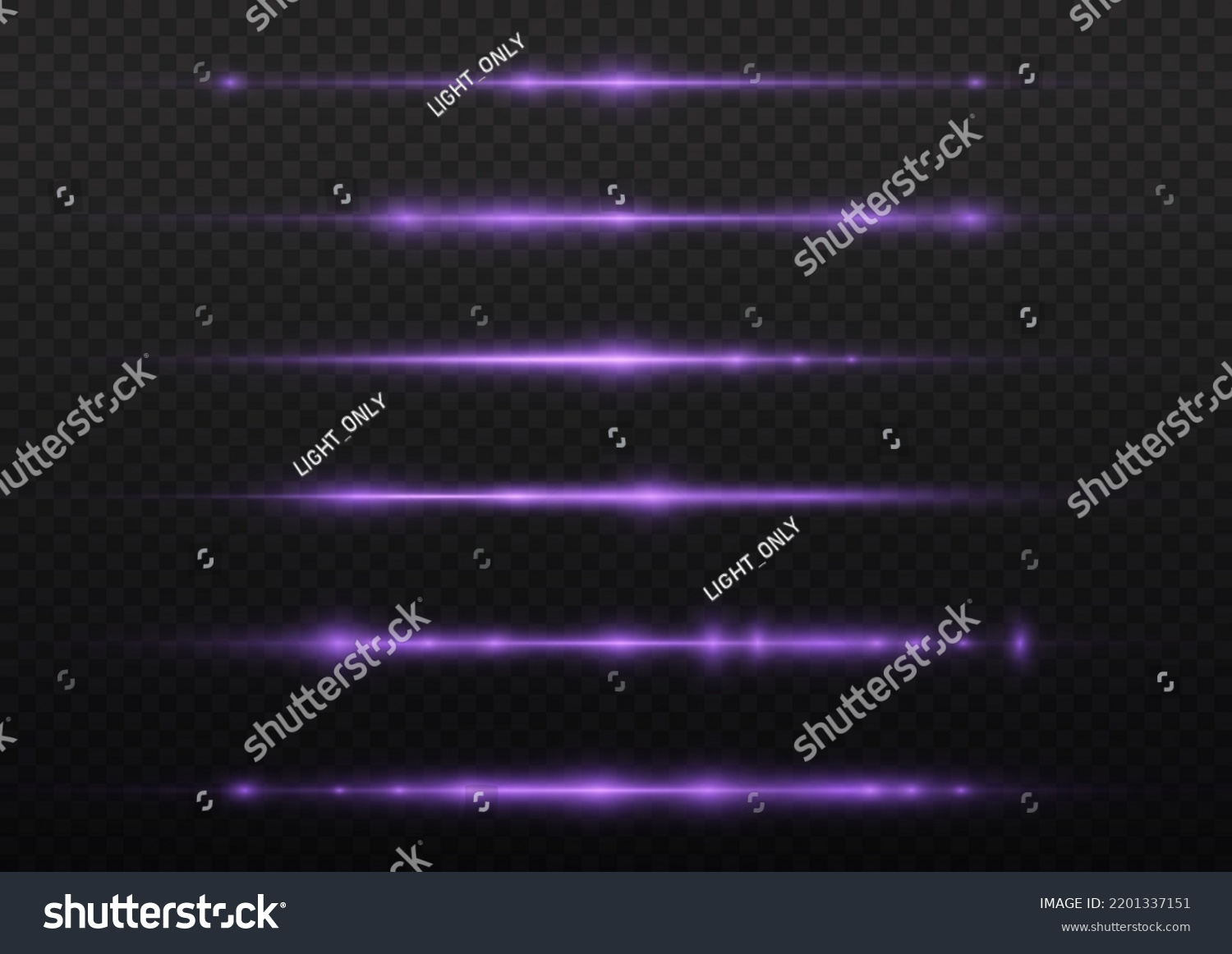 Horizontal Light Rays Flash Purple Horizontal Stock Vector (Royalty ...