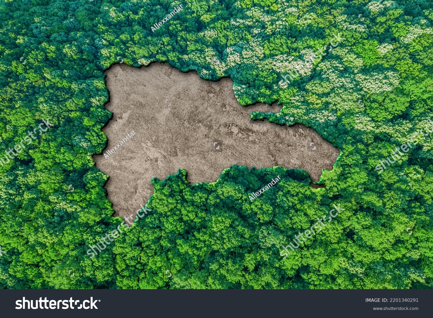 Sustainable Habitat Map Dominican Republic Environment Stock