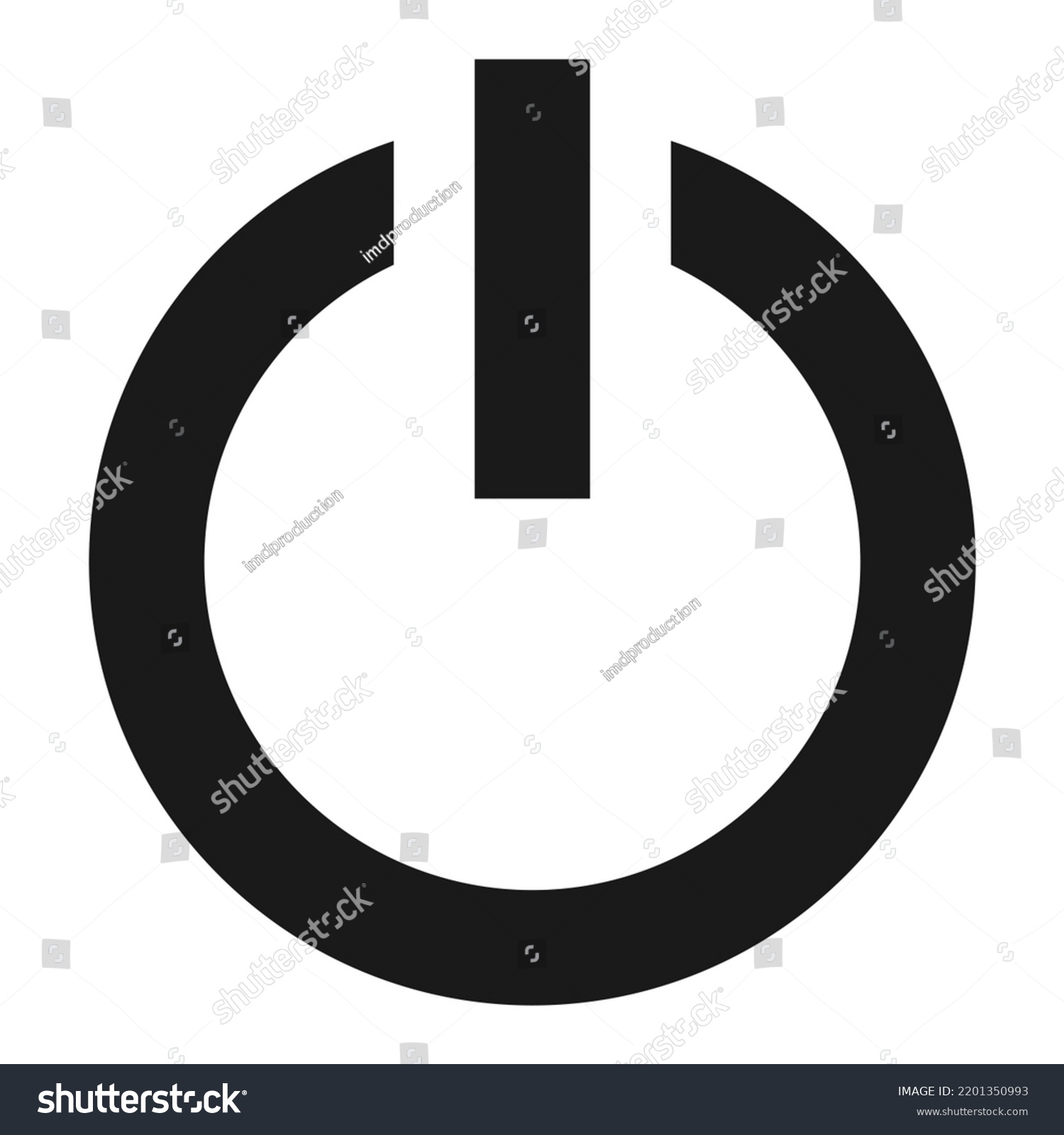 Power Button On Off Icon Shut Stock Vector (Royalty Free) 2201350993 ...